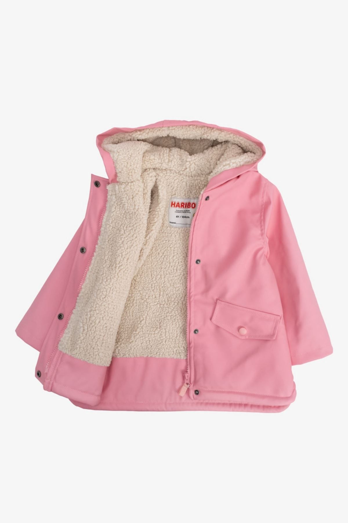 Haribo-4-10 Years Licensed Unisex Cold and Waterproof Coat - Pink 2