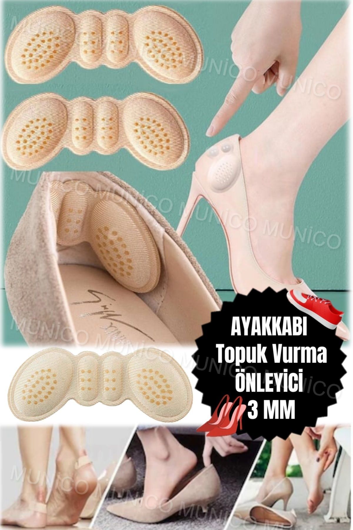 AboutThePerfect Yüksek Topuklar İçin Ayar ve Koruyucu Yapışkanlı Astar 3mm