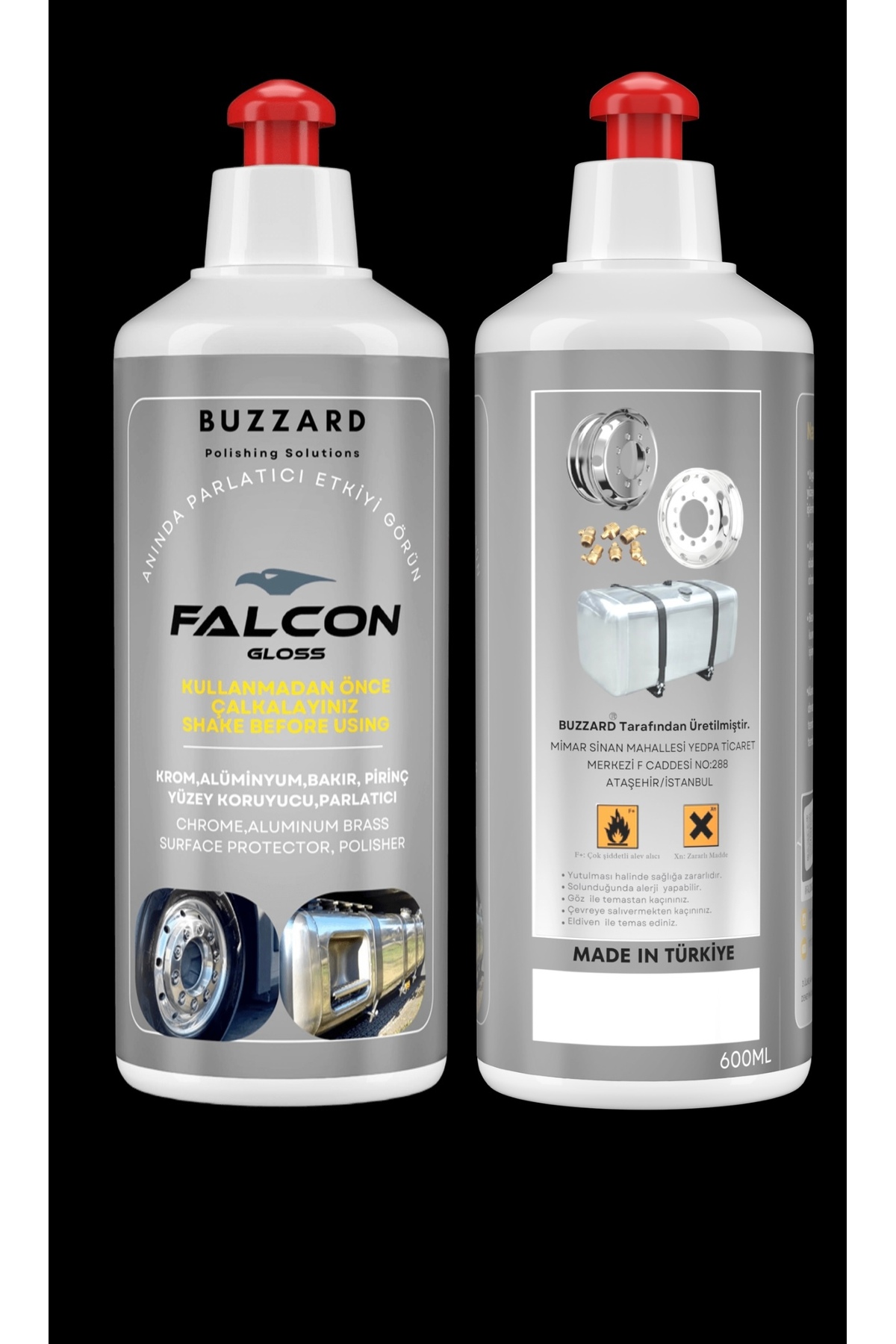 FALCON GLOSS Buzzard Krom Alüminyum Bakır Pirinç Yüzey Parlatıcısı