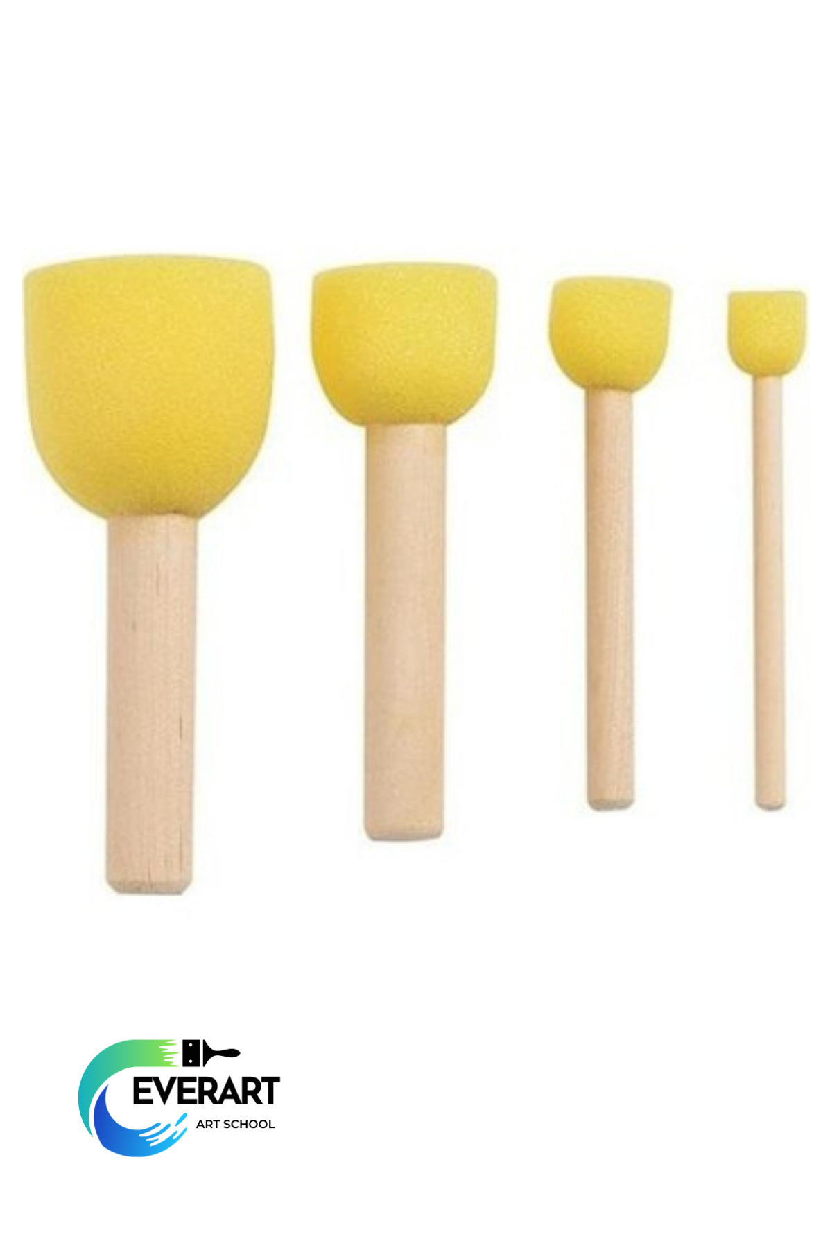 everart Sünger Tampon Fırça Seti 4'lü (ponpon Fırça)