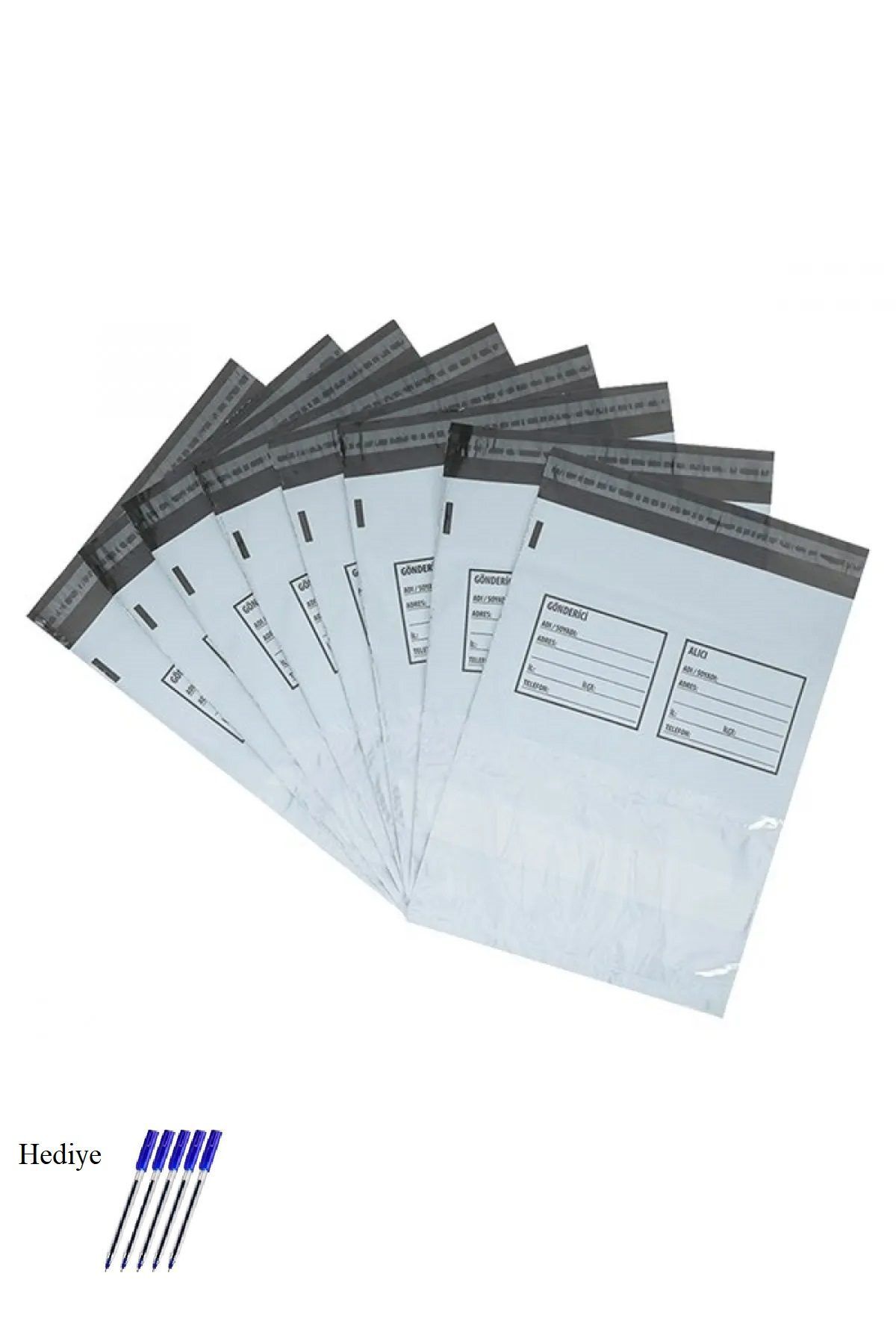 Easy Tedarik Cepli Küçük Boy Kargo Poşeti 24x30+5 cm - 300 Adet (40+40=80 Mikron)