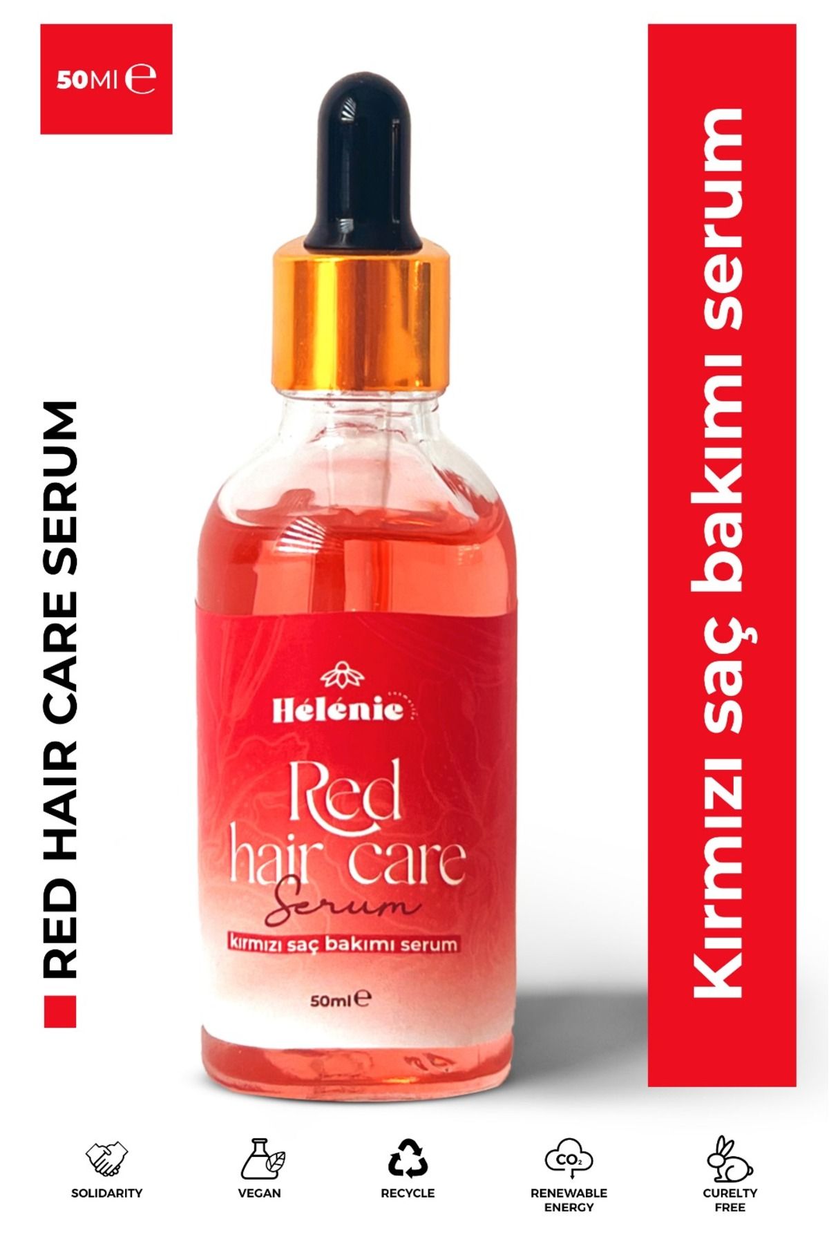 HELENİE Kırmızı Saç Ve Sakal Çıkartıcı Bakım Serumu 50 Ml-1