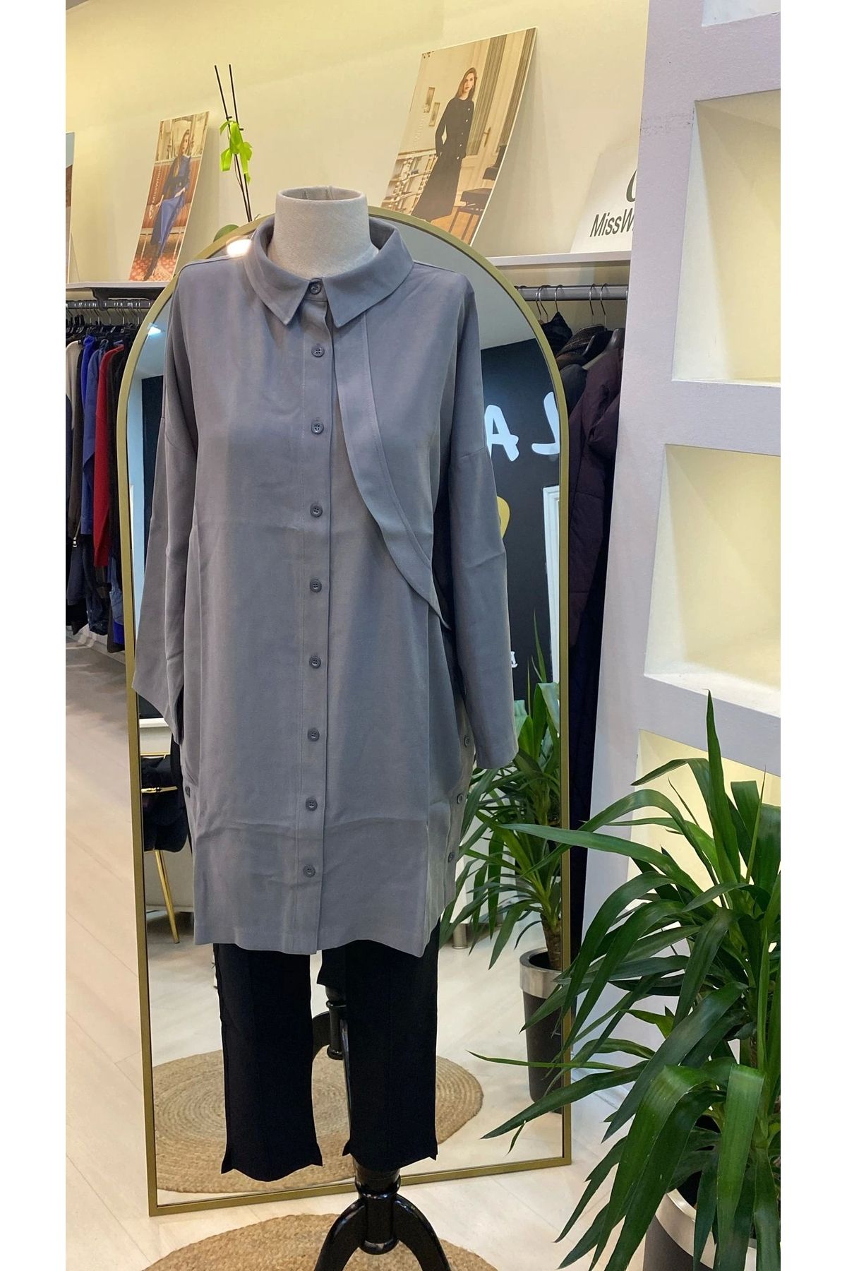 Invee-Invee Modal Kumash Shirt 7053 - Anthracite 1