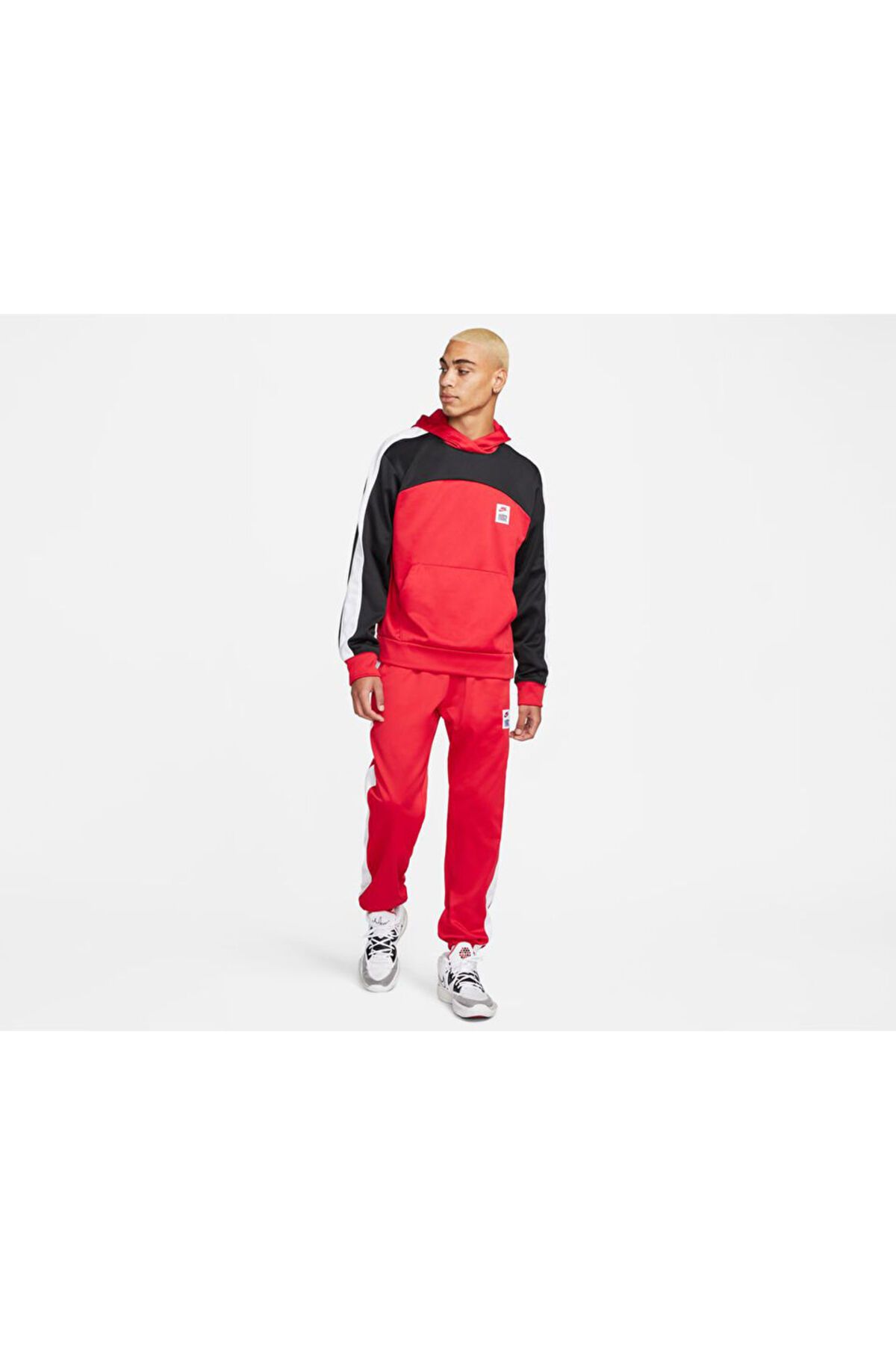 Nike-Men's Basketball Sweatshirt Dq5836-657 m Nk Tf Starting5 Po Hoodie - Red 7