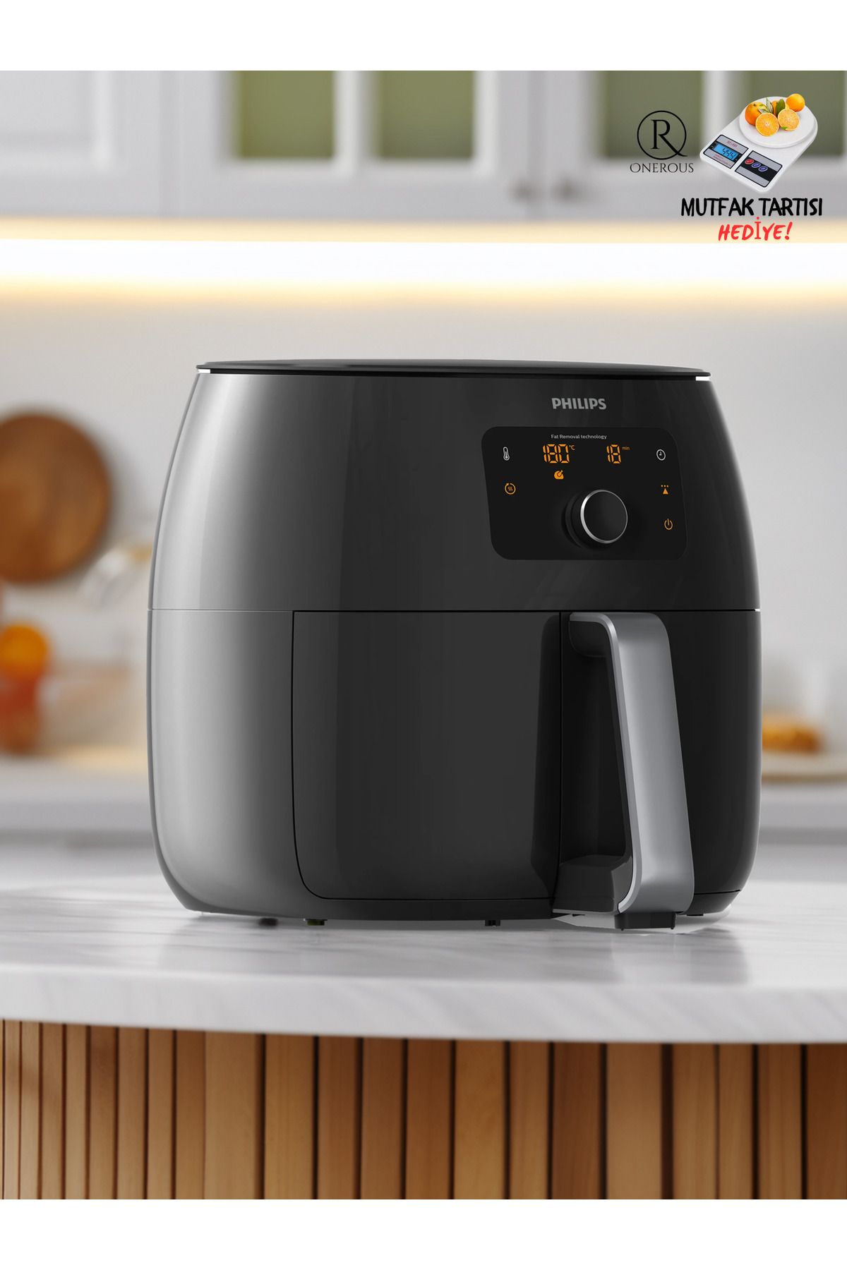 Philips Xxl 7.3 L Aile Boyu Kapasite Airfryer Xxl Fritöz | 1.4 Kg Twin Turbostar Teknolojili | Dijital Ekran