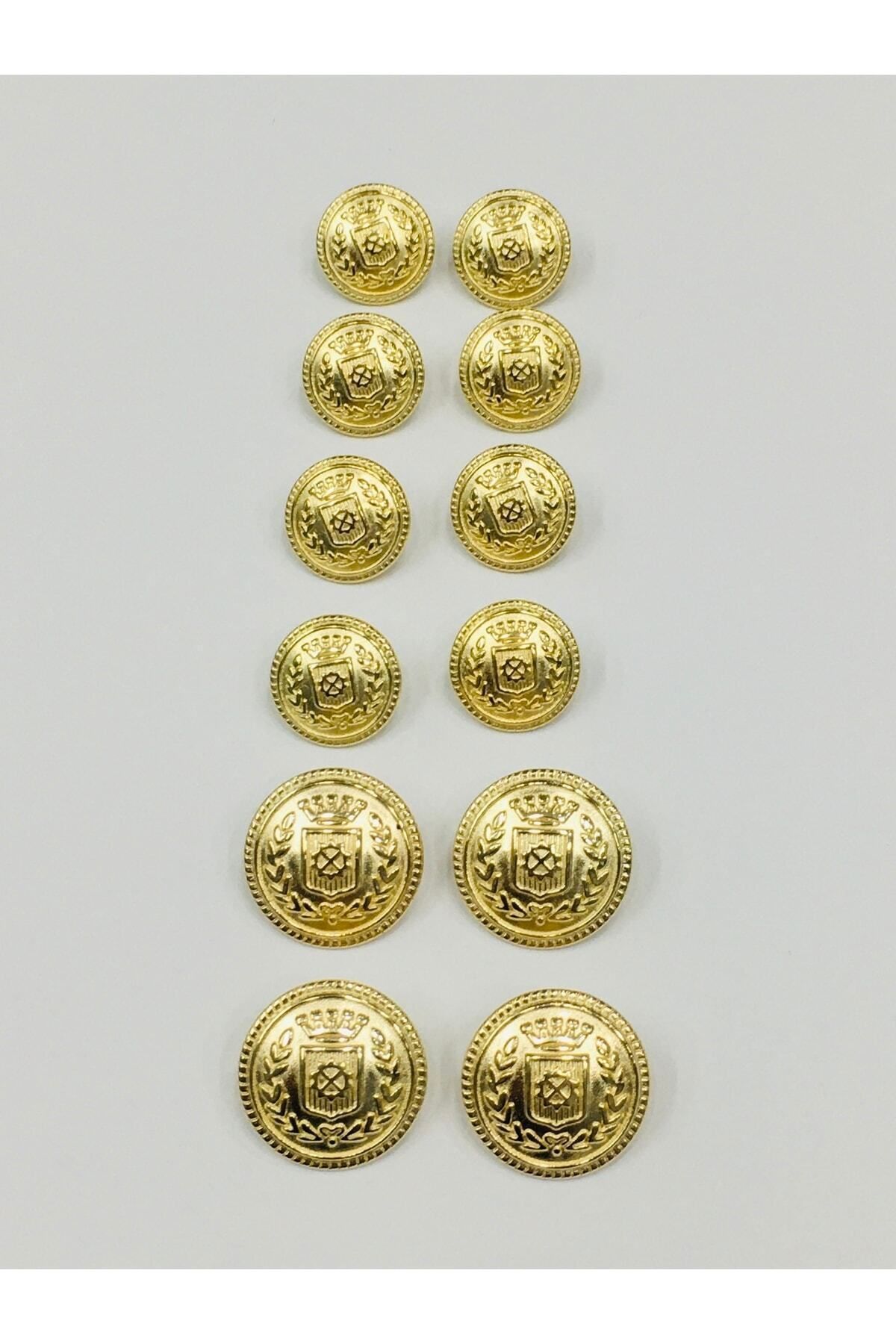 karantuhafiye-Blazer Jacket Button Set Gold / Wreath Model 8