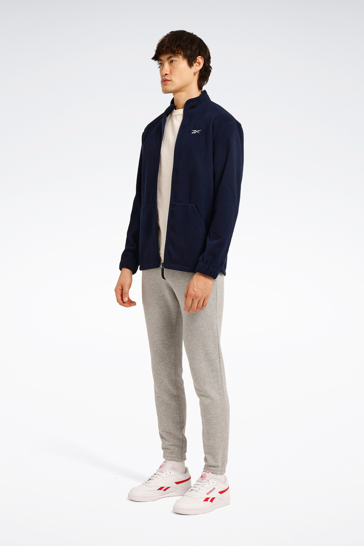 Reebok ID -F FLEECE FZ Lacivert Erkek Polar görsel 7