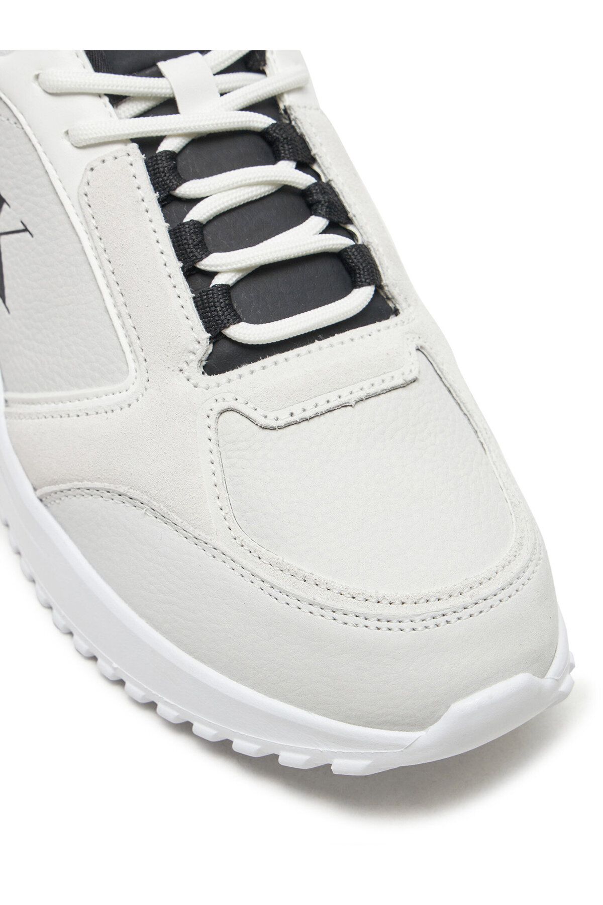 Calvin Klein-Men's High Comfortable Sole Leather White Sneakers Ym0Ym01145-0Lf 6