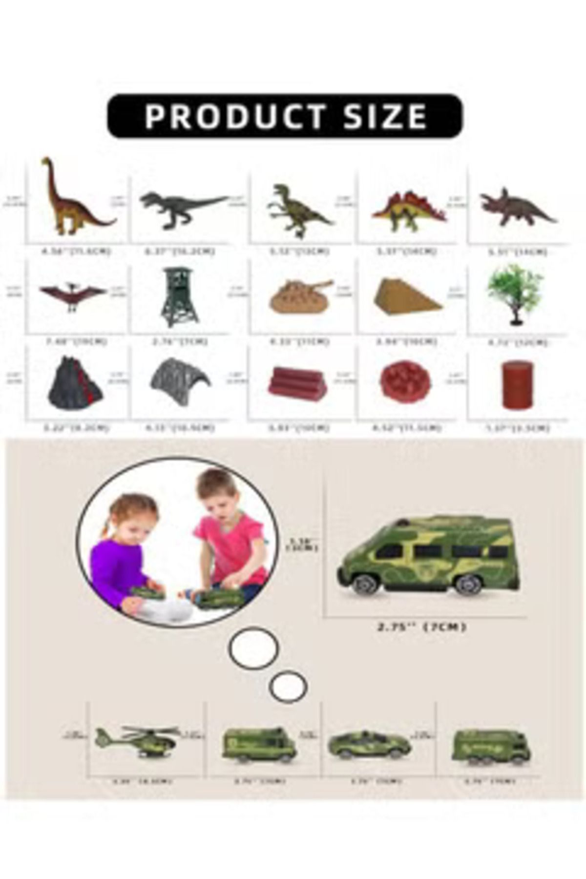 Arabest-Dinosaur World Scene Game with Dinosaur and Soldier Model Carpet Toy Set 5