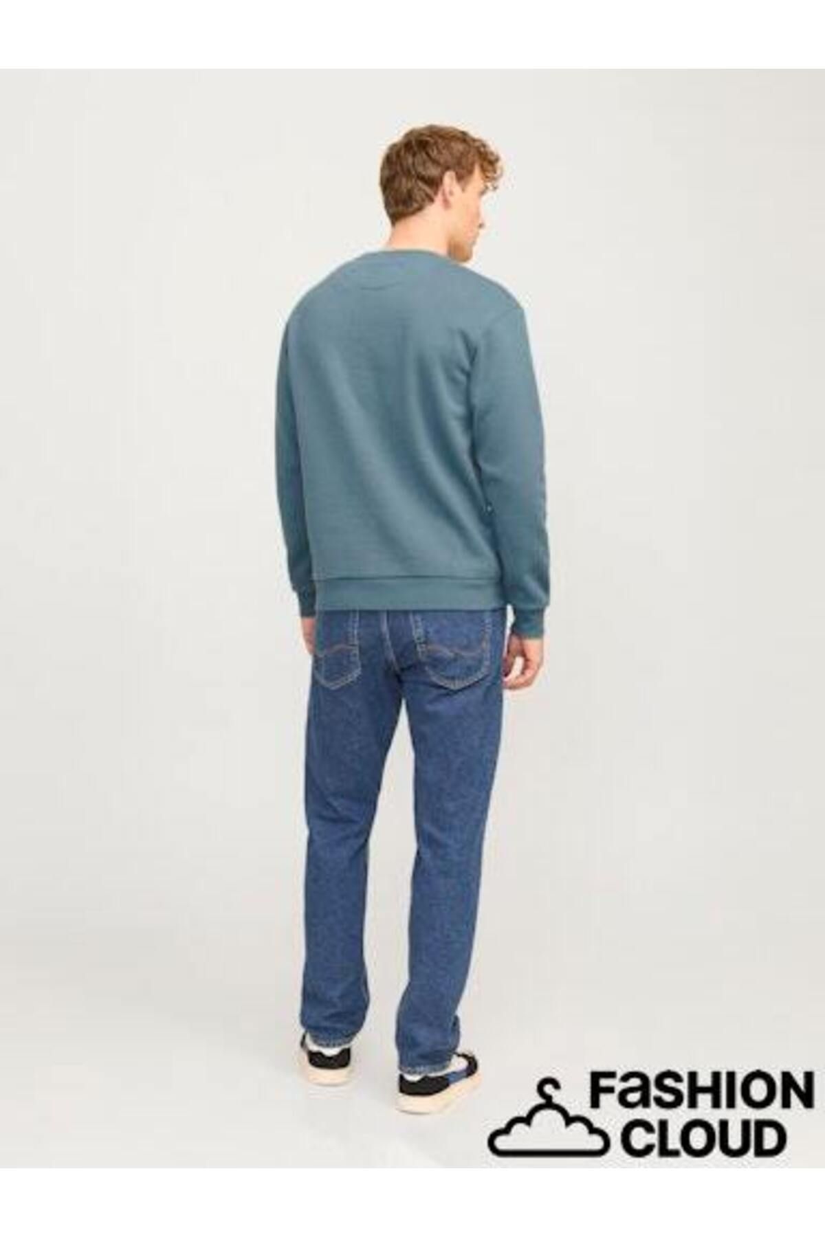 Jack & Jones-2 Thread Unprinted Crew Neck Men's Sweatshirt 3