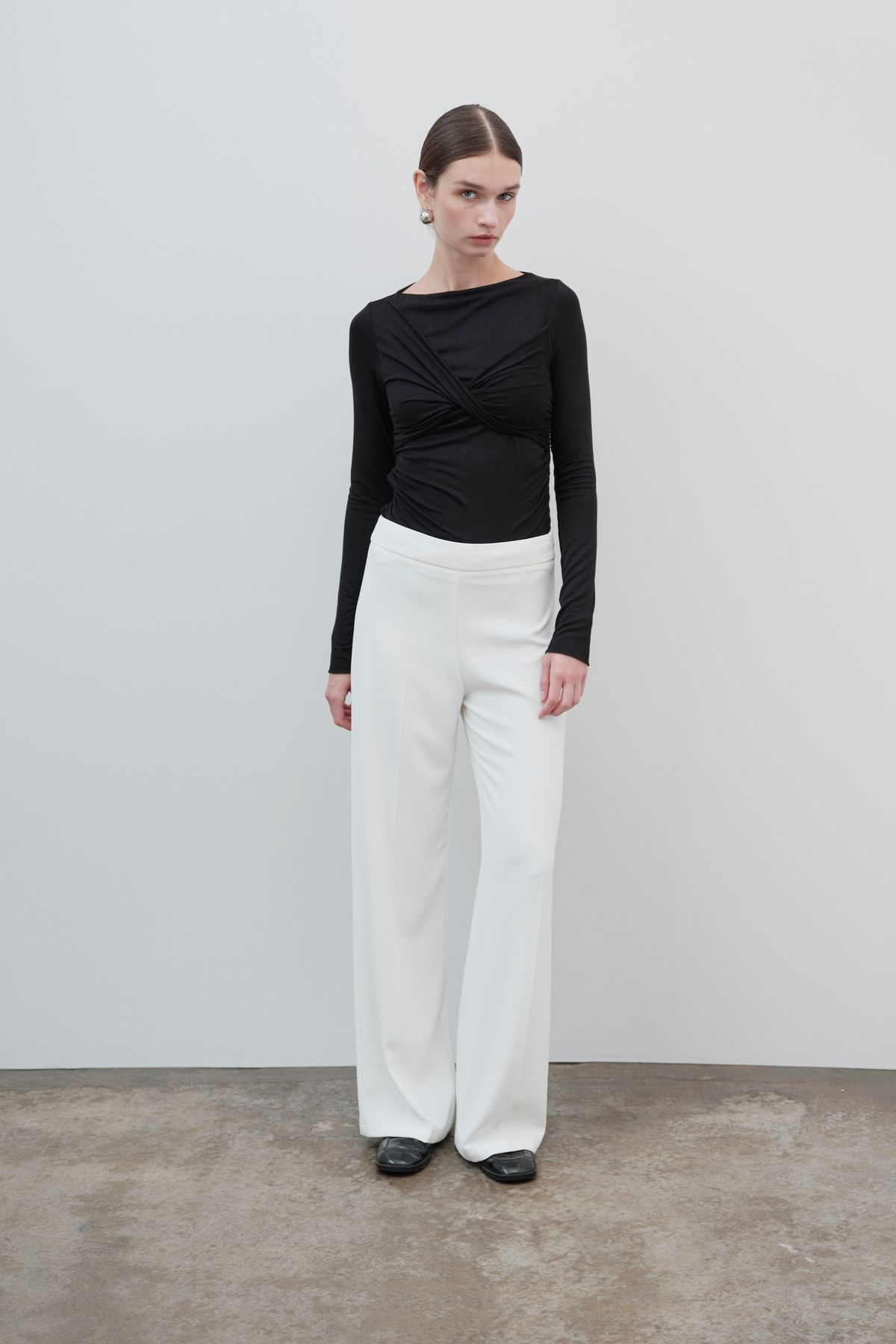 VATKALI-High waist straight cut pants 4