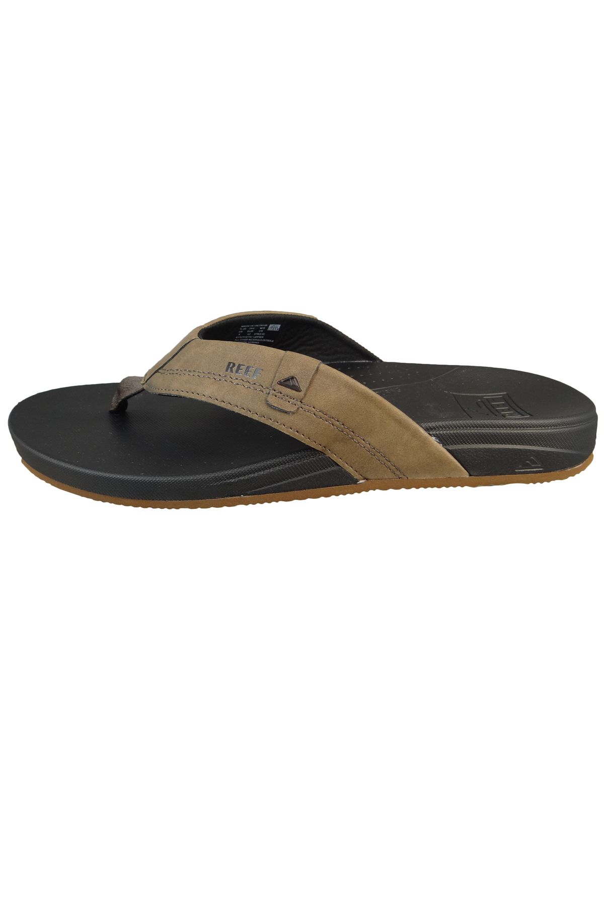Reef-Herren Zehentrenner Sandalen Santa Ana Zehentrenner CJ0378 Schwarz All Black Kunstleder mit EVA 3