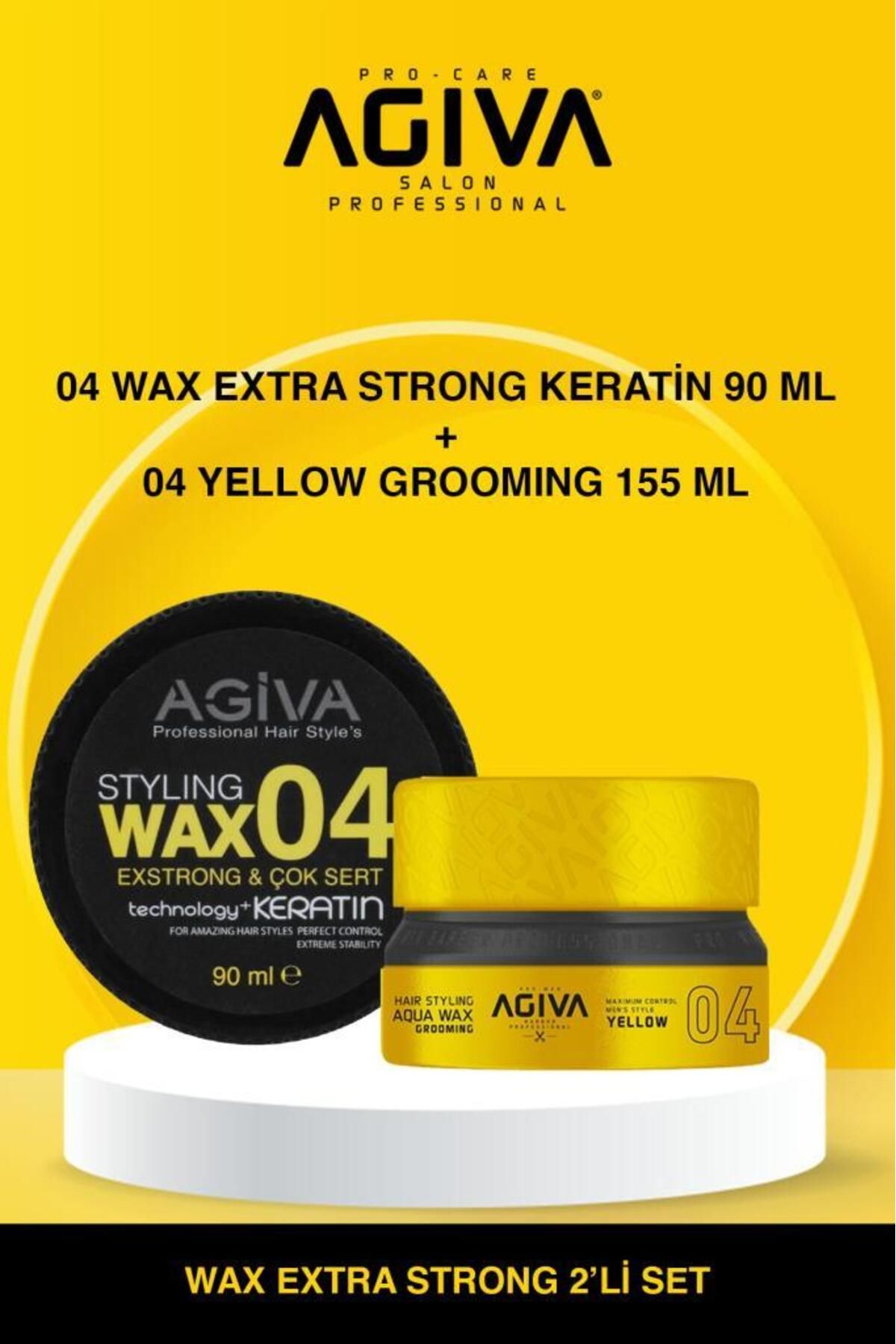 Agiva Keratinli Orta Tutuş Mat Doğal Görünümlü Wax Seti 04/155-90ml