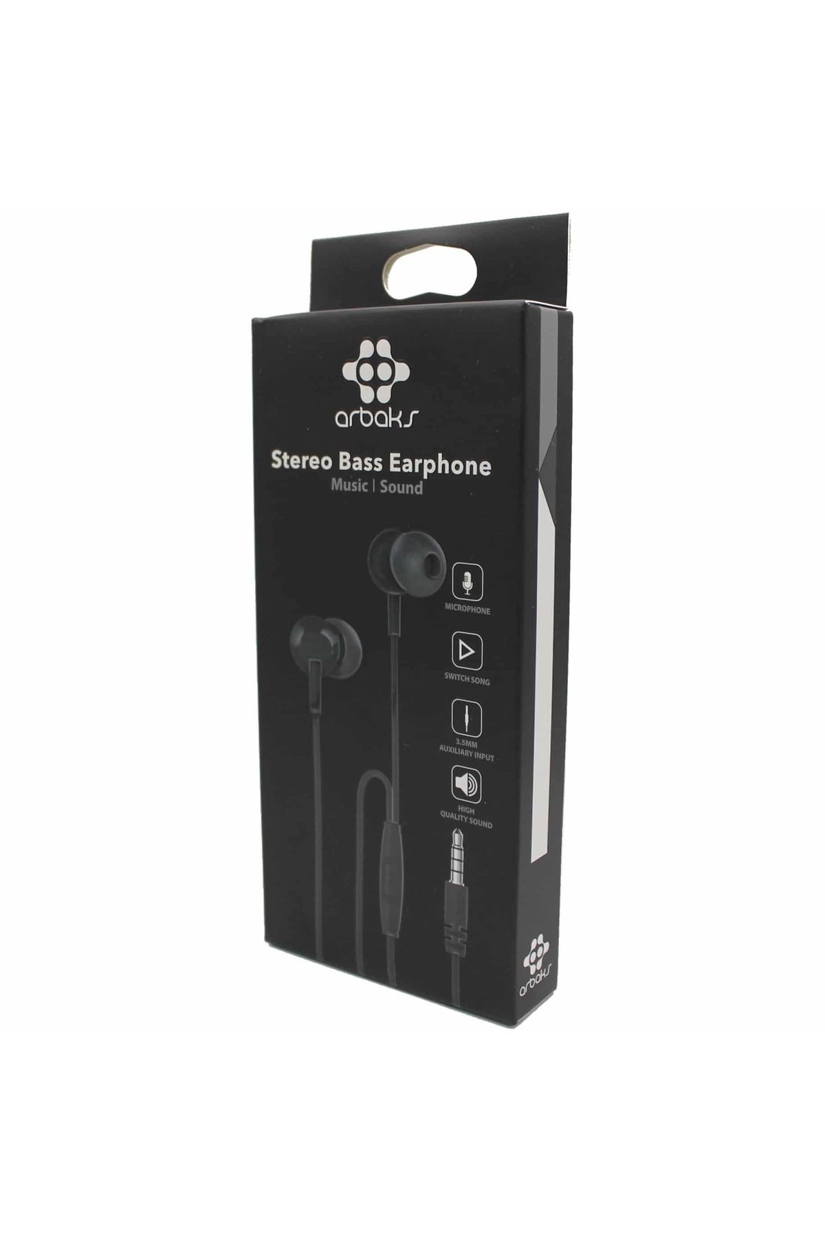 TEKNOTOK Mikrofonlu Stereo Bas Kulaklık Arbaks ARB-220 (Siyah)