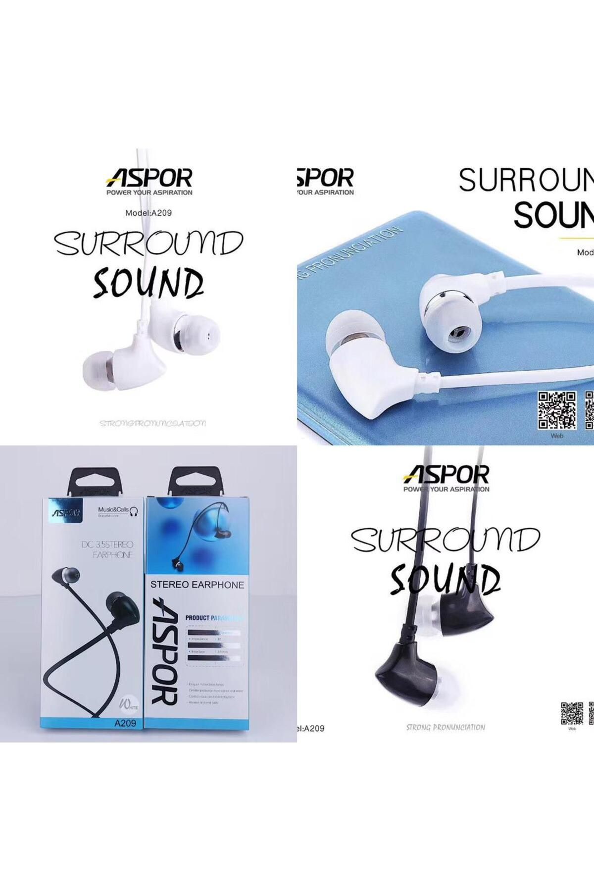 TEKNOTOK Stereo Kulakiçi Mikrofonlu Kulaklık Aspor A209