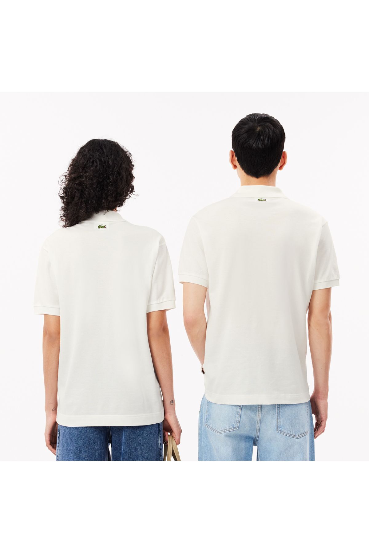 تی شرت یقه پولو مردانه و زنانه L.12.12 یونیسکس کلاسیک مناسب چوگان سفید Lacoste