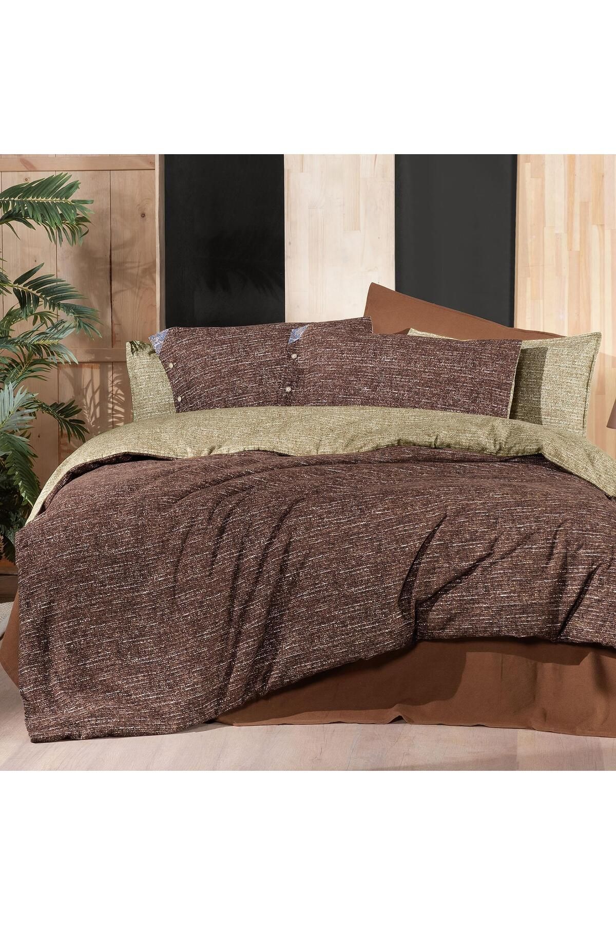 Sarev-Glamis Single Duvet Cover Set - 100% Cotton Flannel, Tan 4