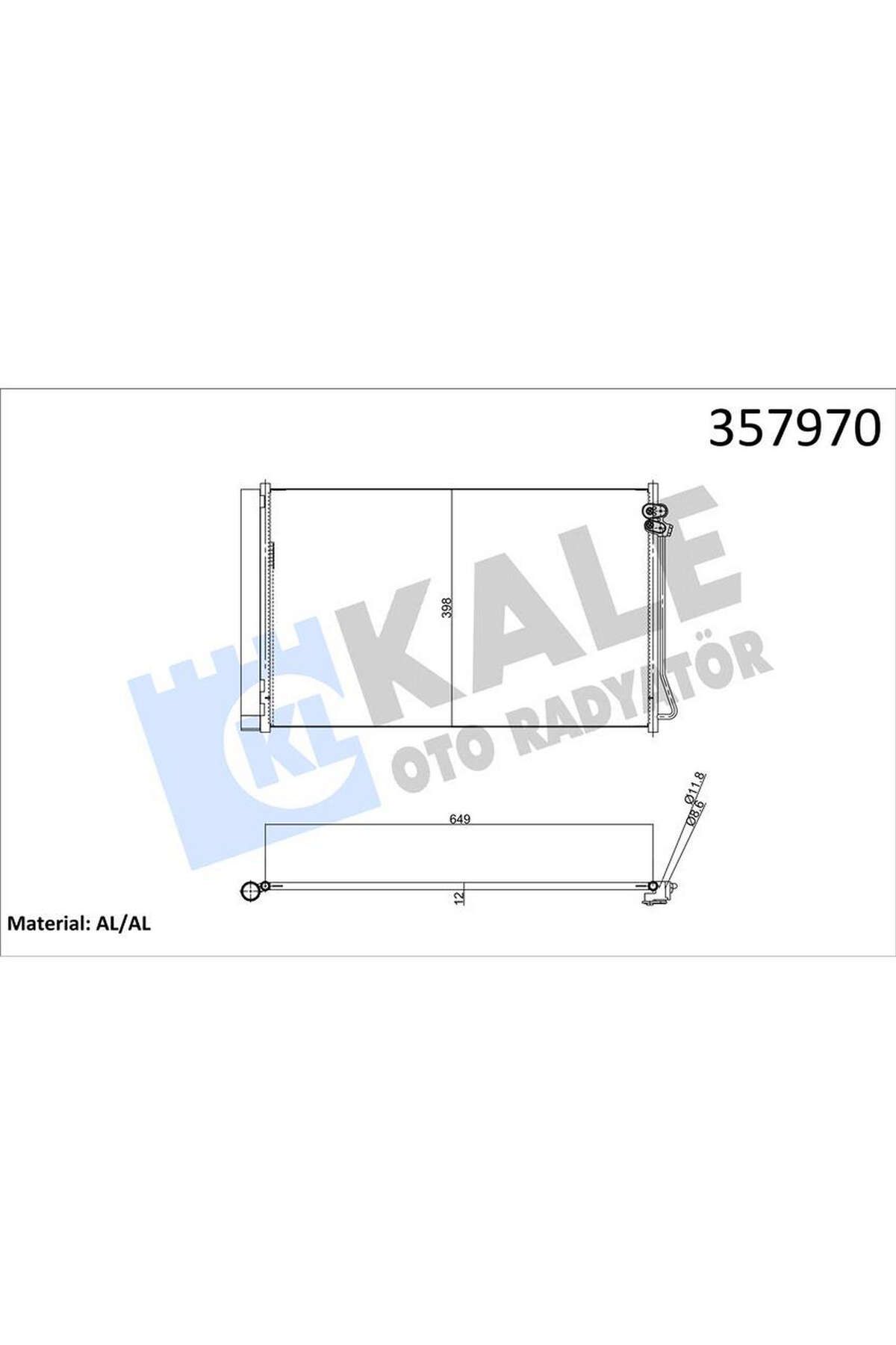 KALE KLIMA RADYATORU MERCEDES W447 B907 B910 540133