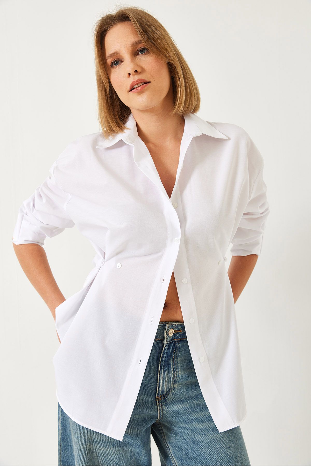 Bianco Lucci-Dámska základná košeľa na gombíky G1006 60261156 6