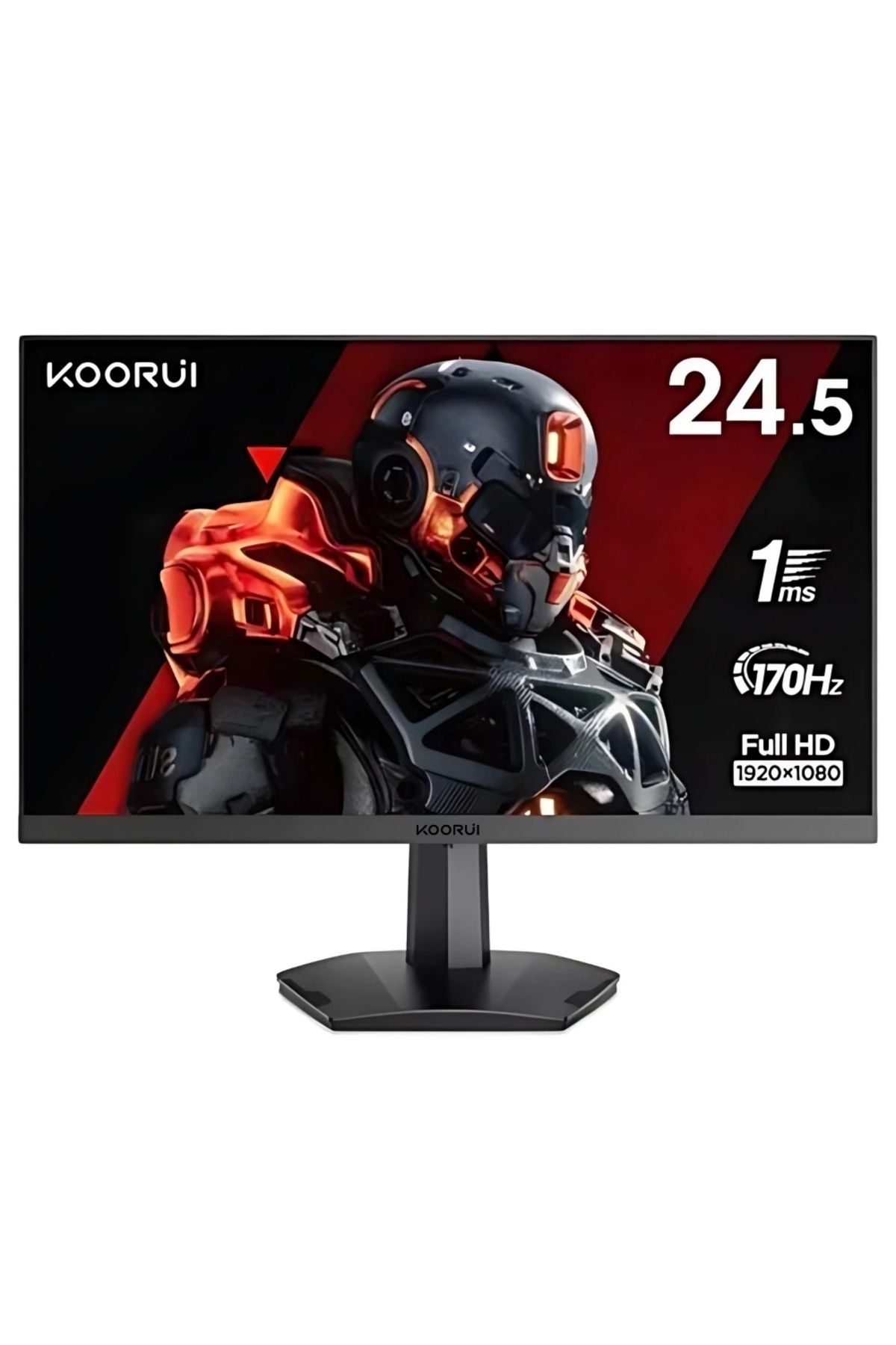 Koorui 24.5" 25e3a 1ms 170hz Hdmı, Displayport Freesync Vesa 1080p Gaming Siyah Monitör