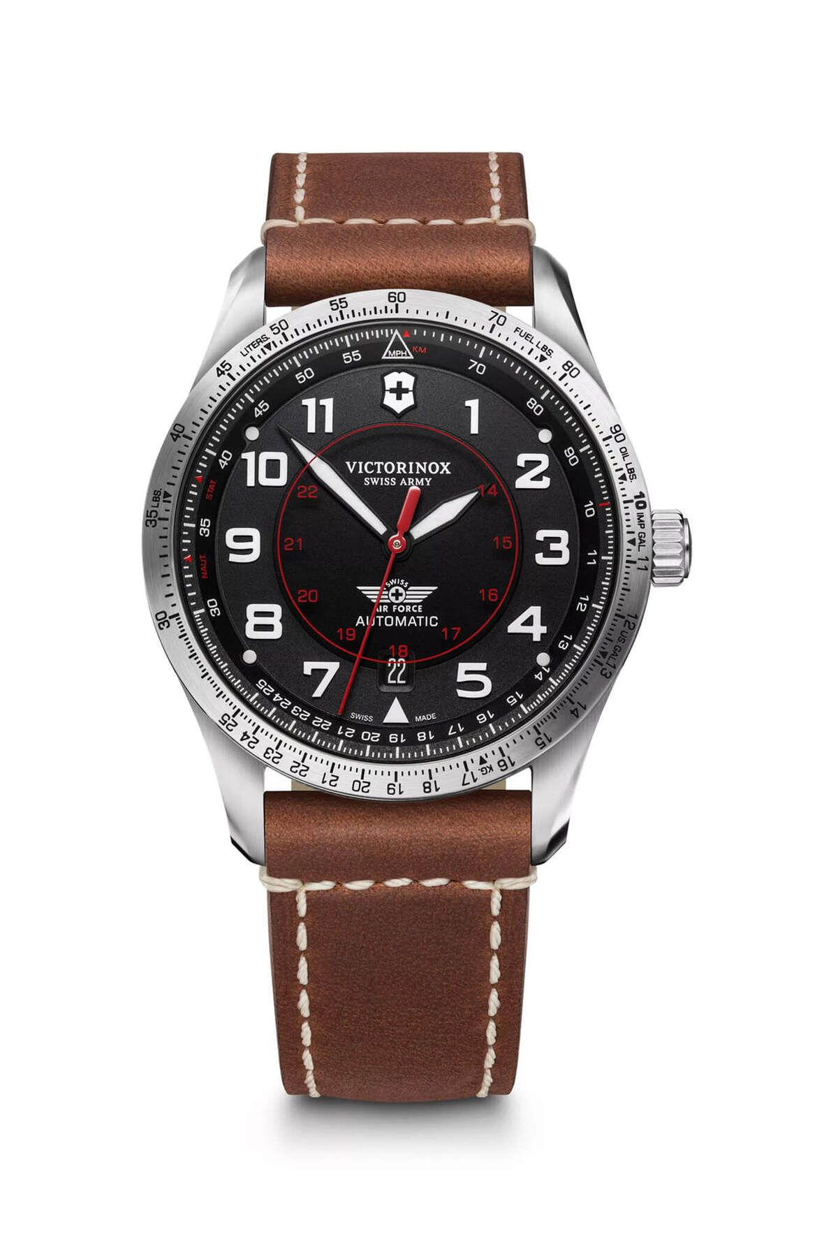 ساعت مشکی مردانه سیاه مچی مکانیکی Airboss اورجینال VICTORINOX