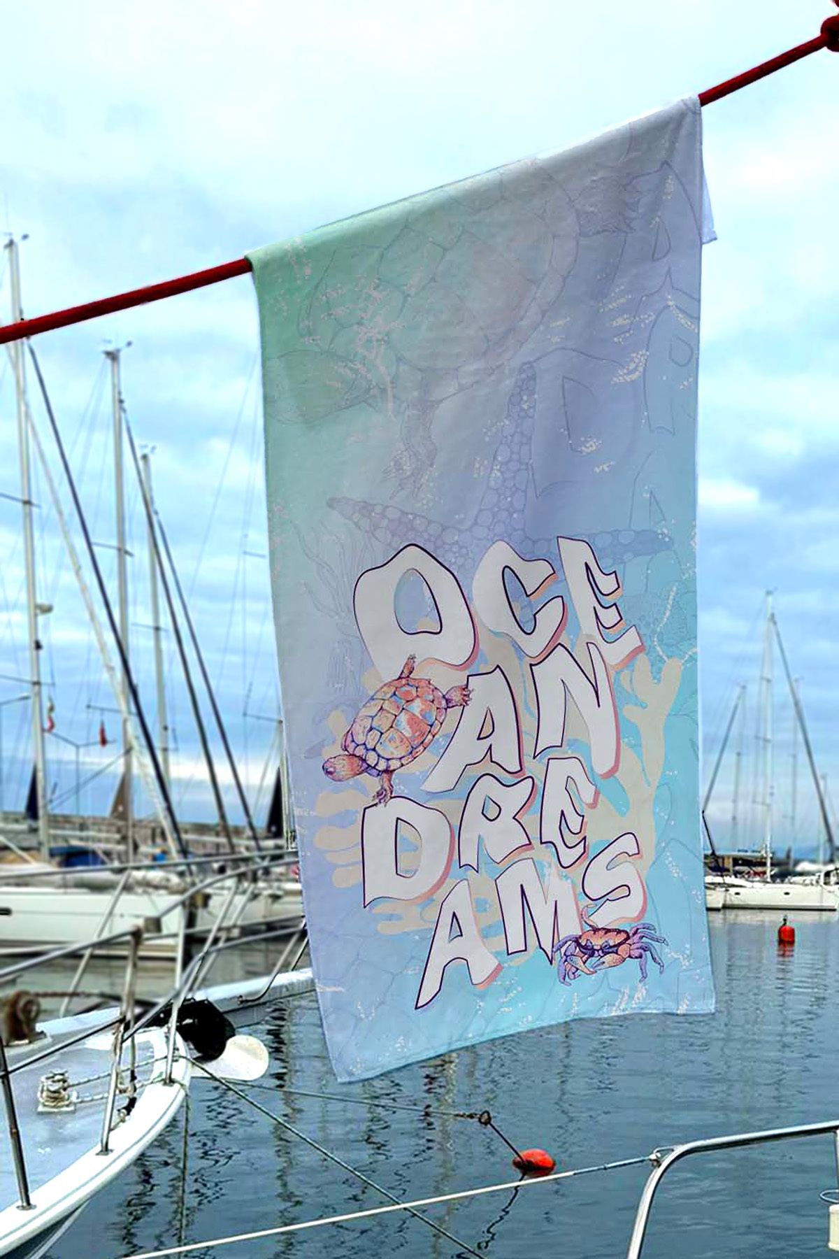 Remsa Mayo-Sea and Pool Patterned Beach Towel - 074 1