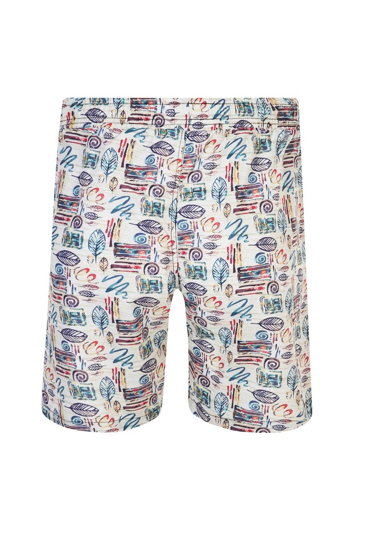 REMSA-Chase S262 Ecru Patterned Men's Sea and Pool Shorts 2