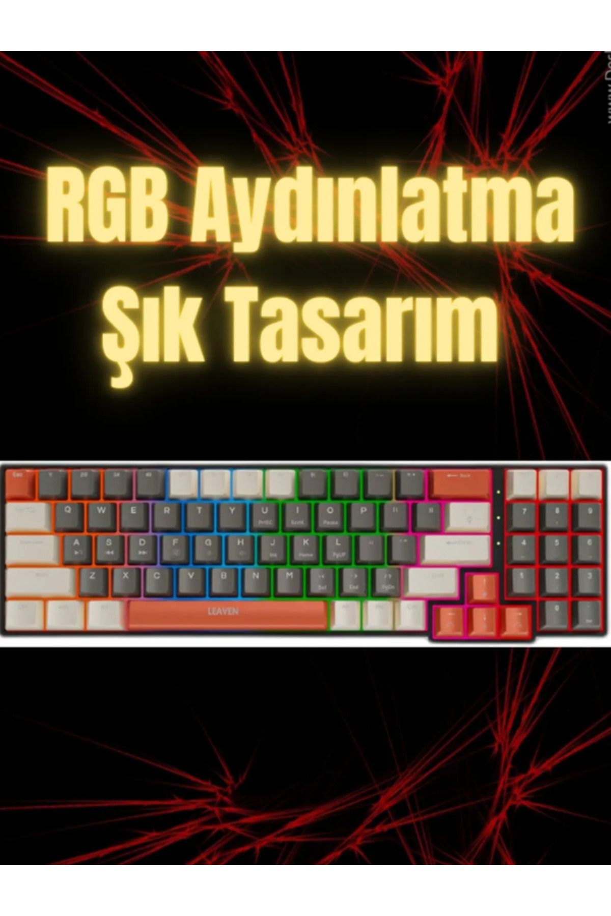 Smith Leaven K780 Kablolu 61 Tuşlu Rgb Blue Switch Mekanik Gaming Oyuncu Oyun Klavyesi Klavye