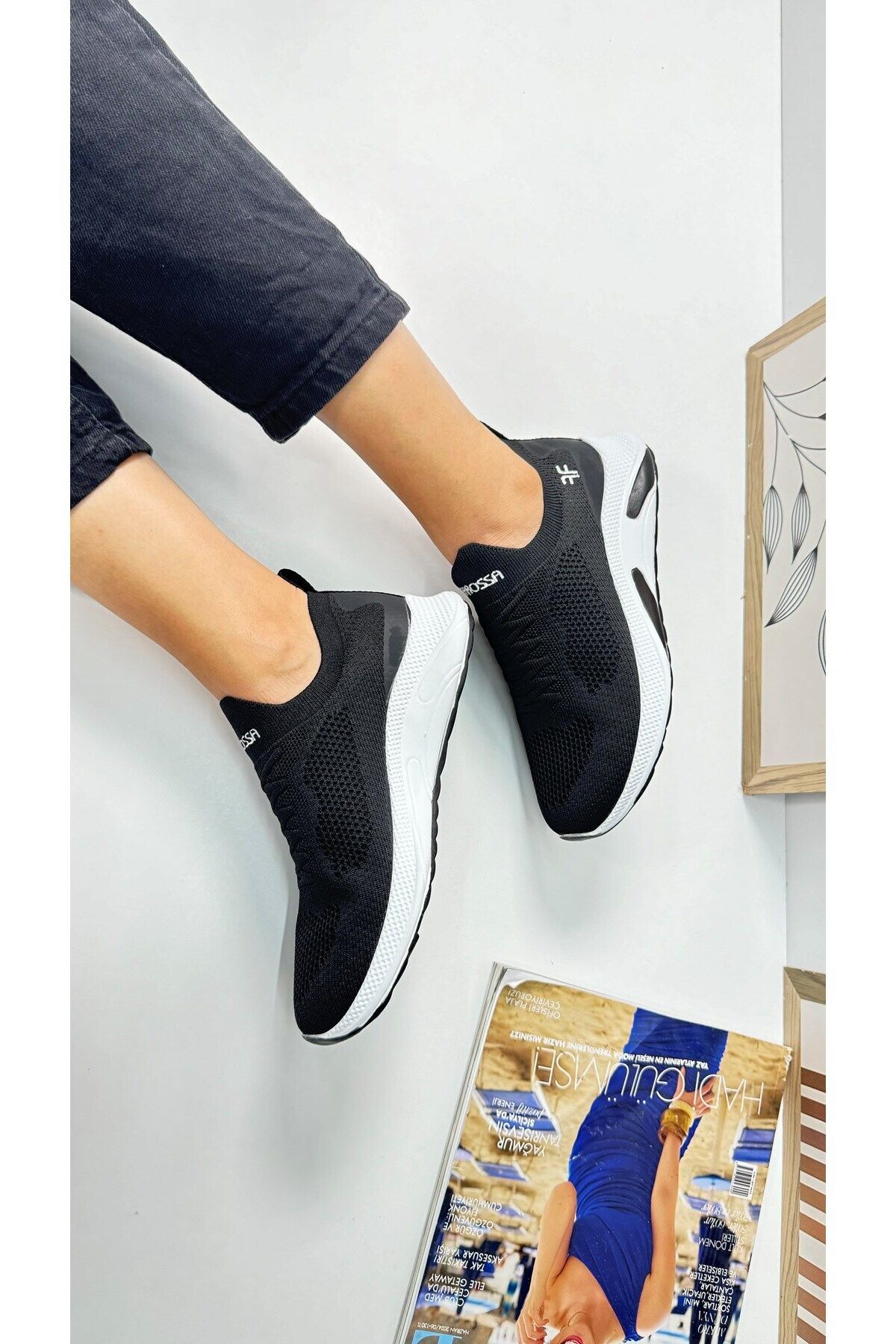 İmerShoes Daily Unisex Sneaker Slip on تنفسی سبک وزن کفش ورزشی انعطاف پذیر بدون توری پیاده روی 041f