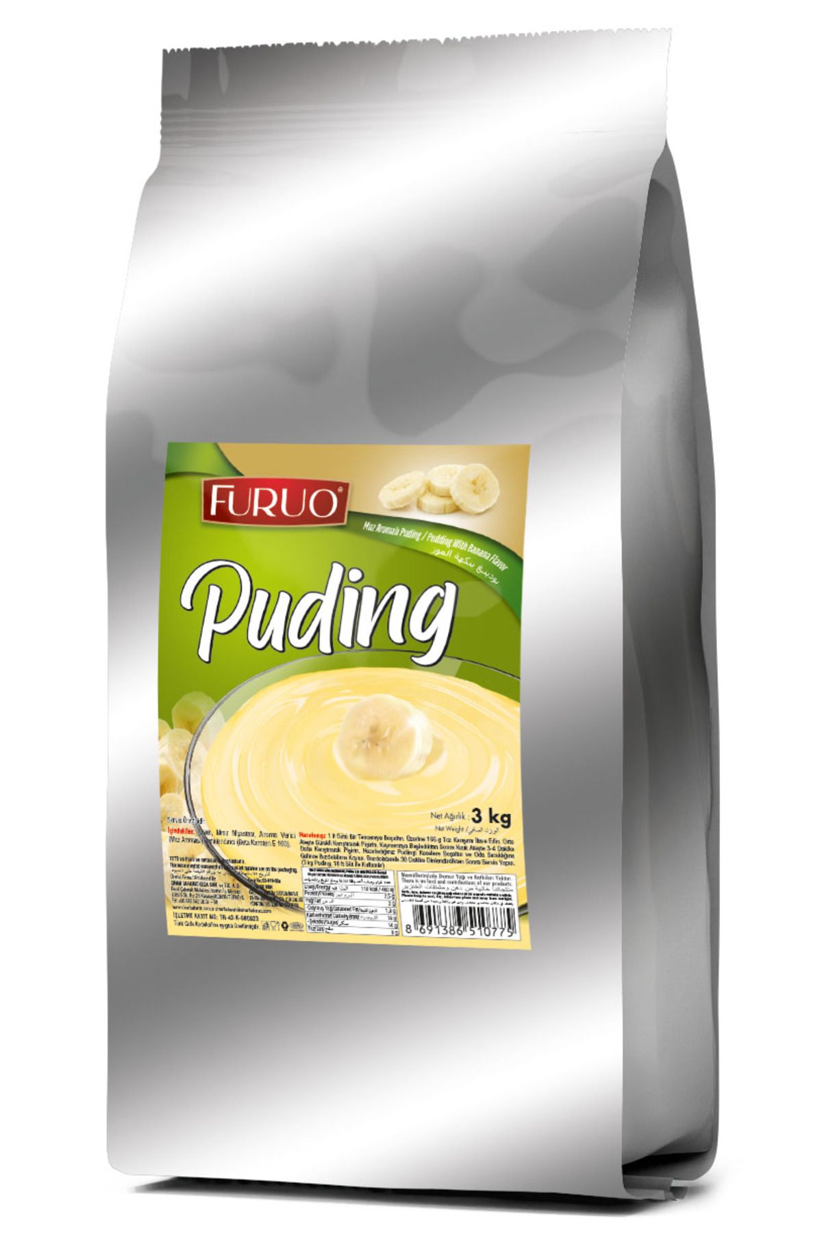 Çınar Furuo Muz Aromalı Puding 3kgx5 Ad