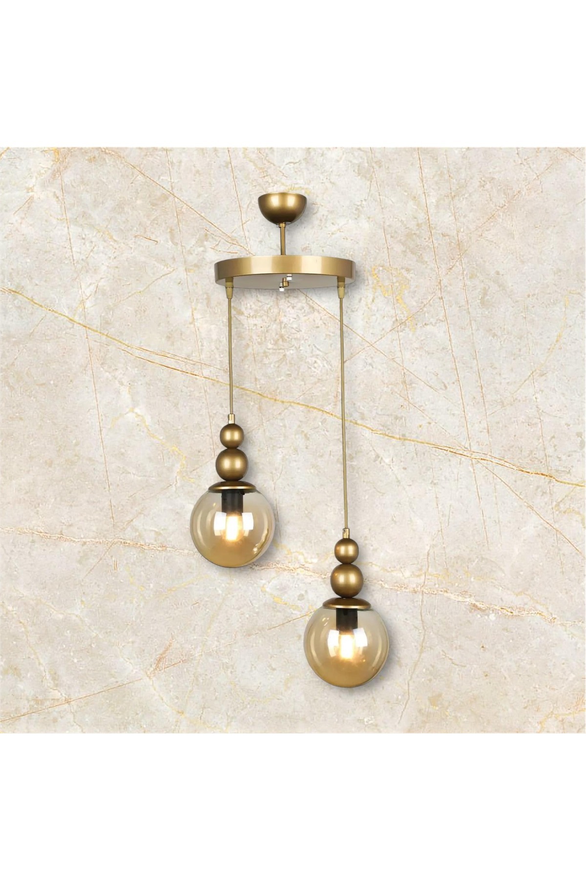 Sports Antique Chandelier 2-Piece Honey Glass