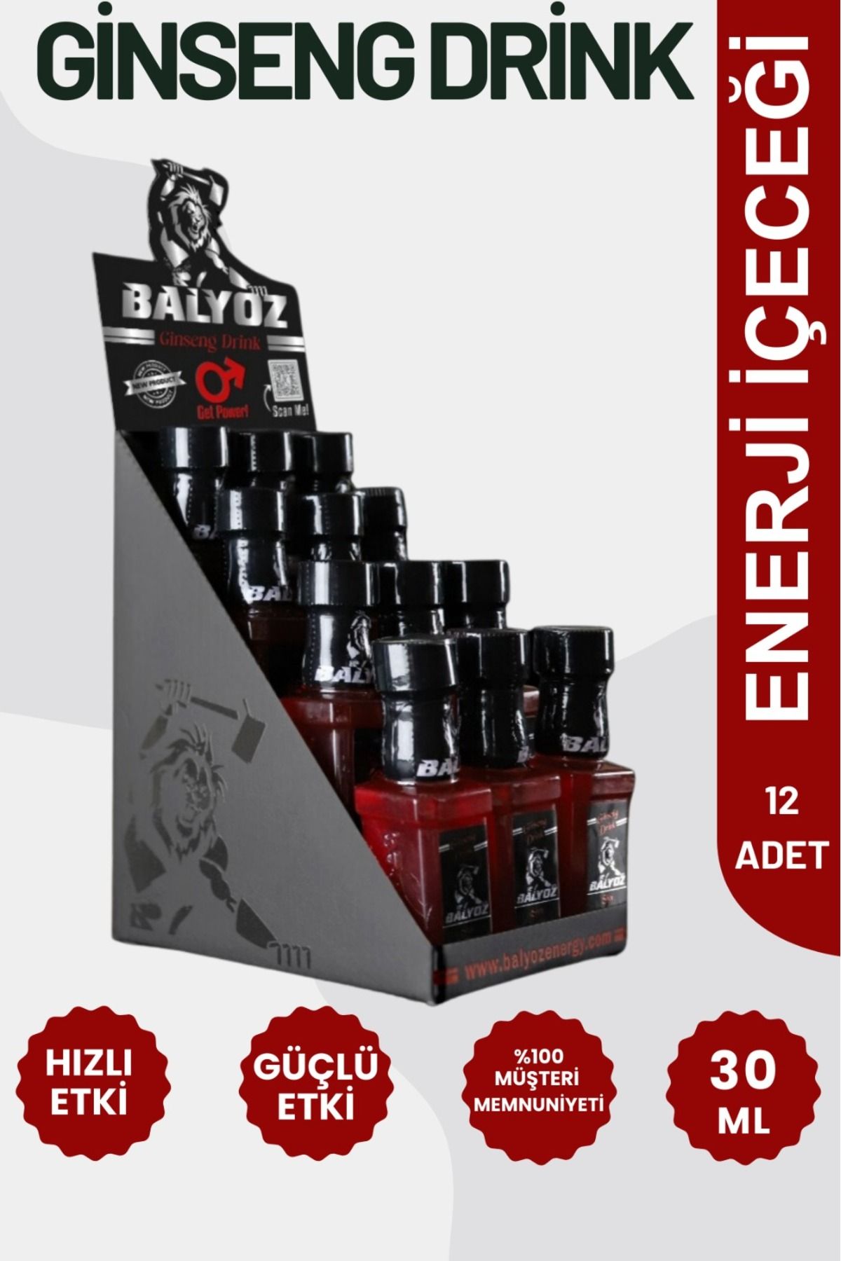 Balyoz Ginseng Drink Enerji İçeceği 12'li 30ml