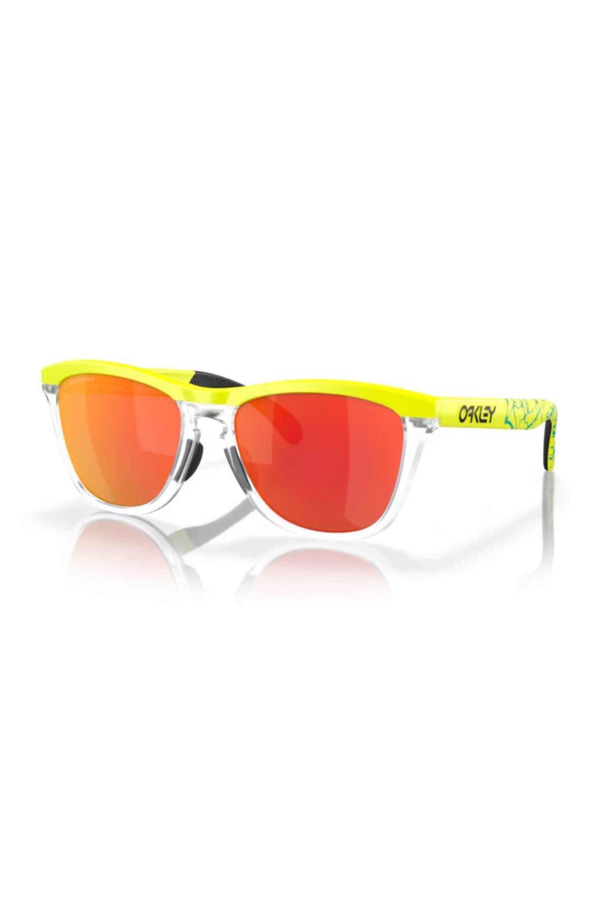 0oo9284 928415 55 عینک آفتابی مردانه Frogskins Range مردانه زرد استخوانی Oakley