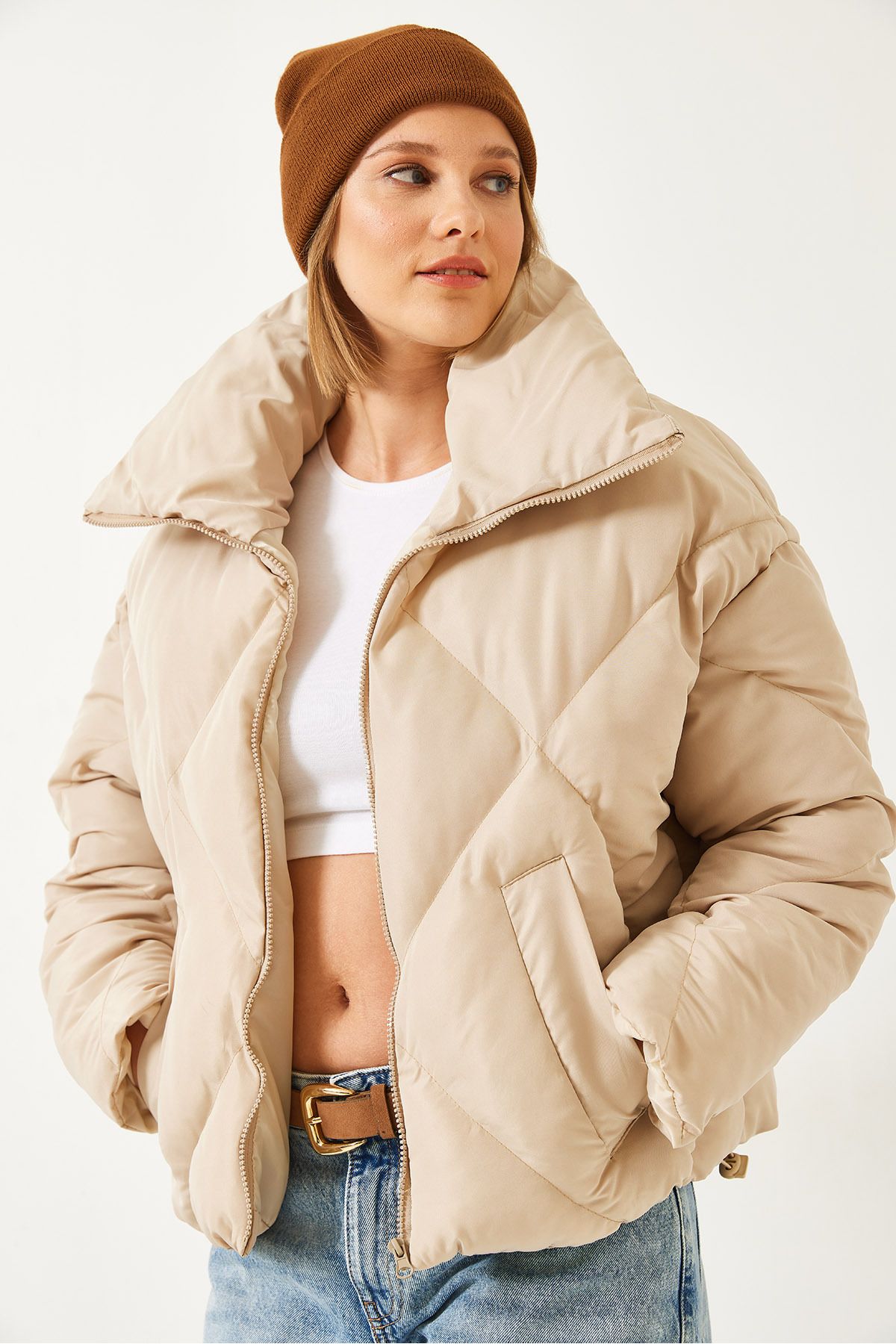 Bianco Lucci-Women's Oversize Puffer Jacket 2