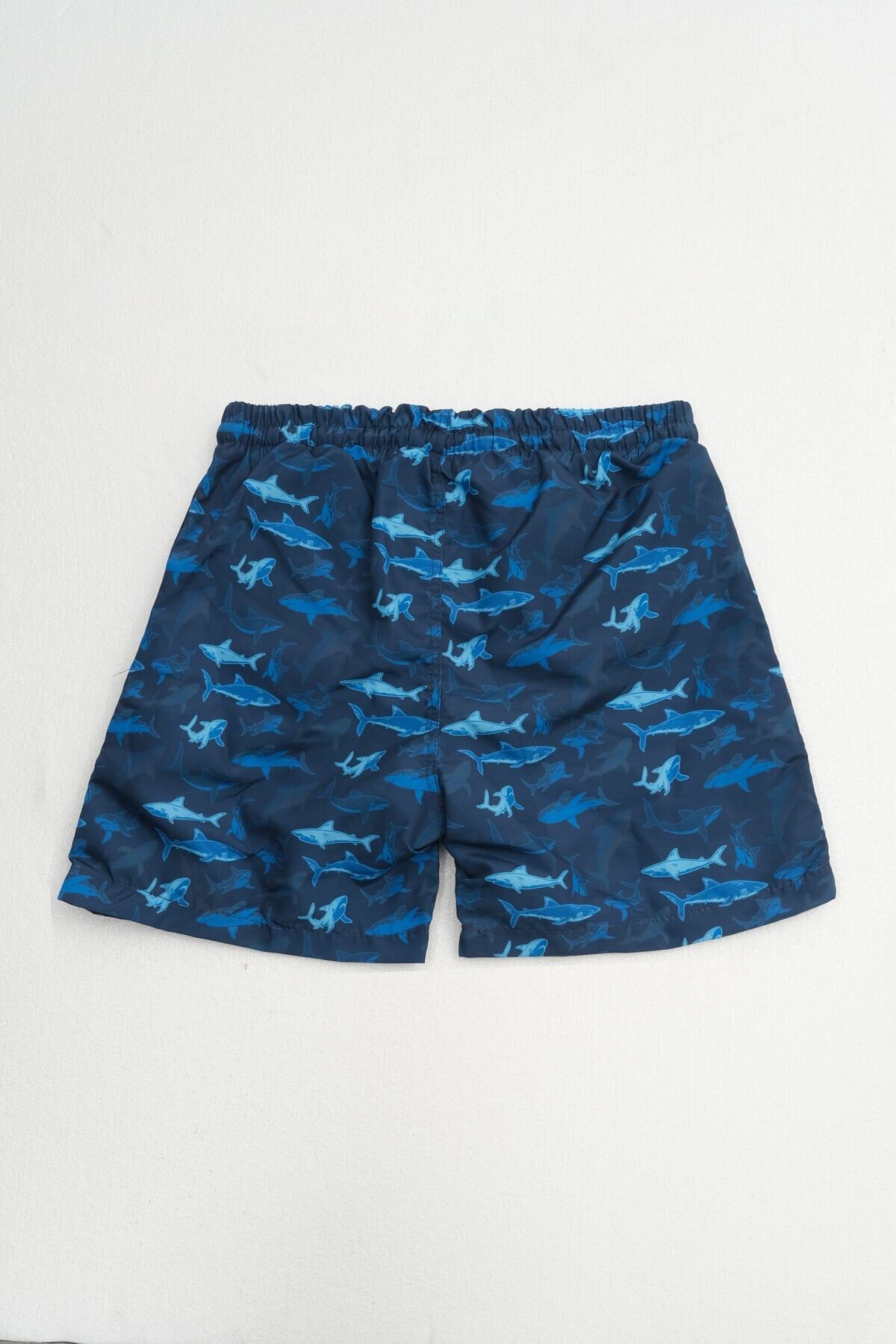 MARKAPIA-Boy's Shark Patterned Pocketed Swim Shorts 2