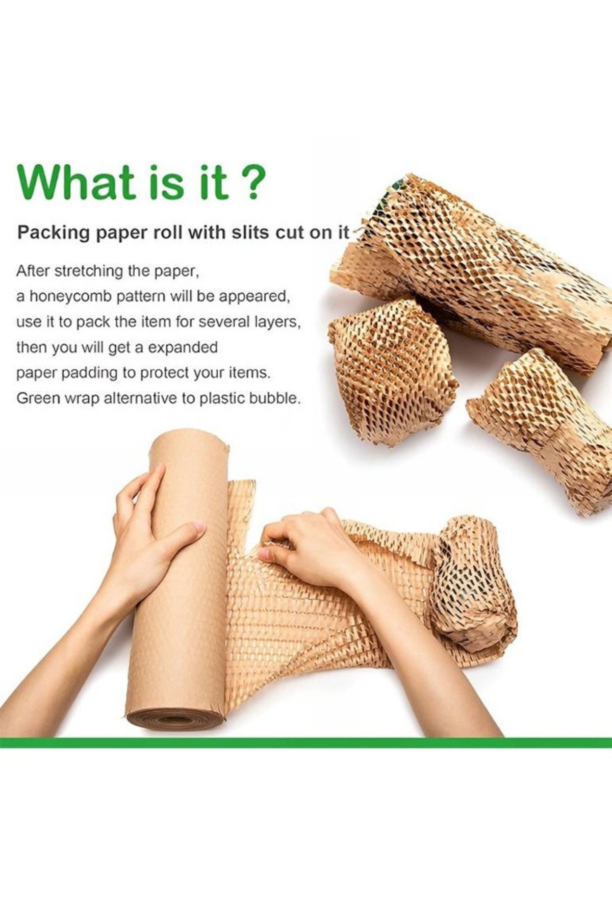 Taimi-38cm x 100m Honeycomb Packing Paper Roll for Breakables 4