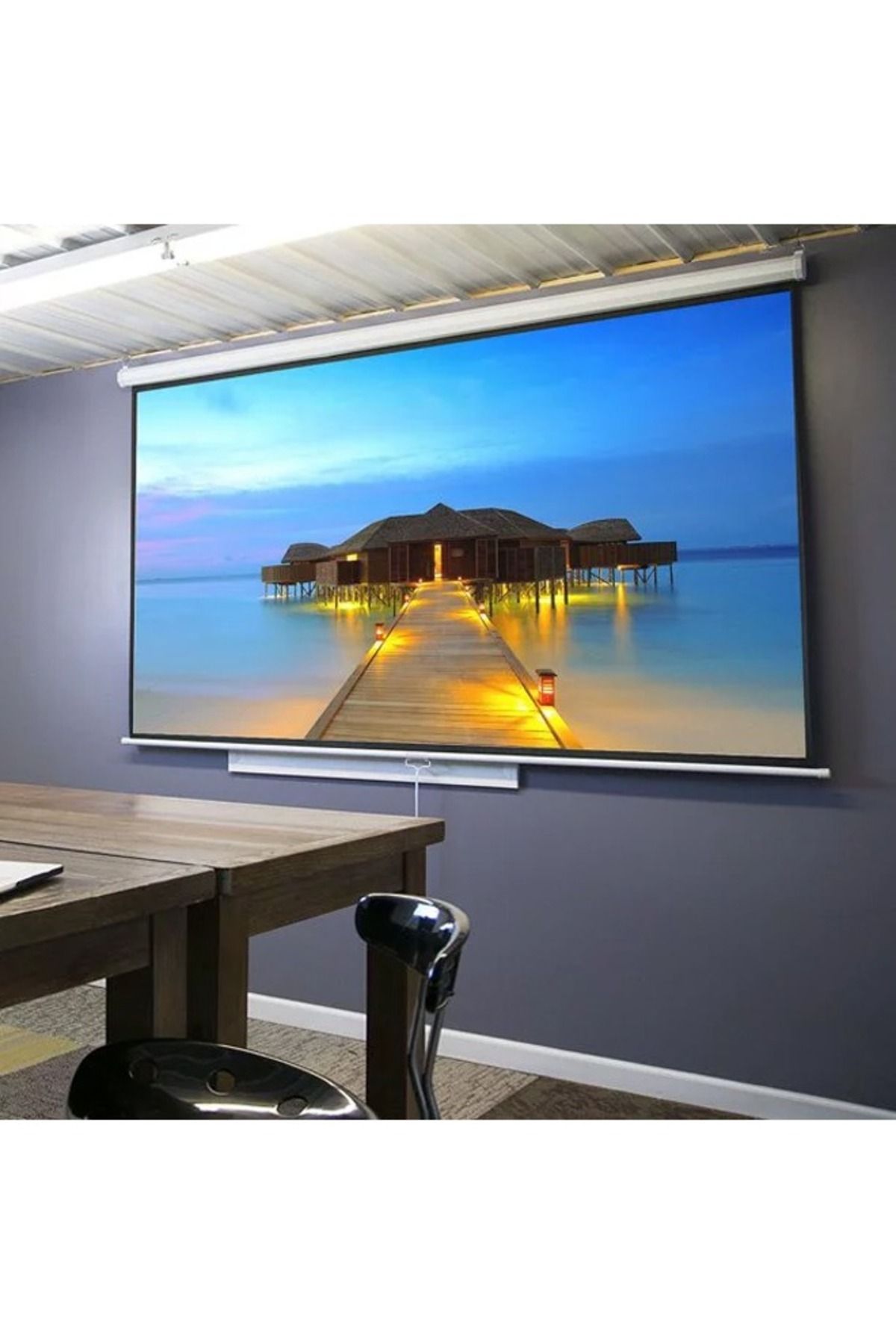 Taimi- Manual Screen Projector Size 150X150cm 4