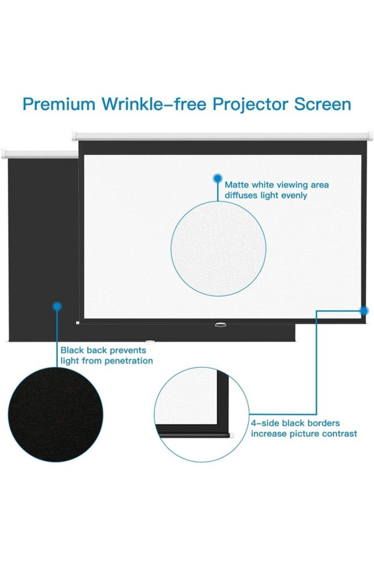 Taimi- Manual Screen Projector Size 244X183cm 5