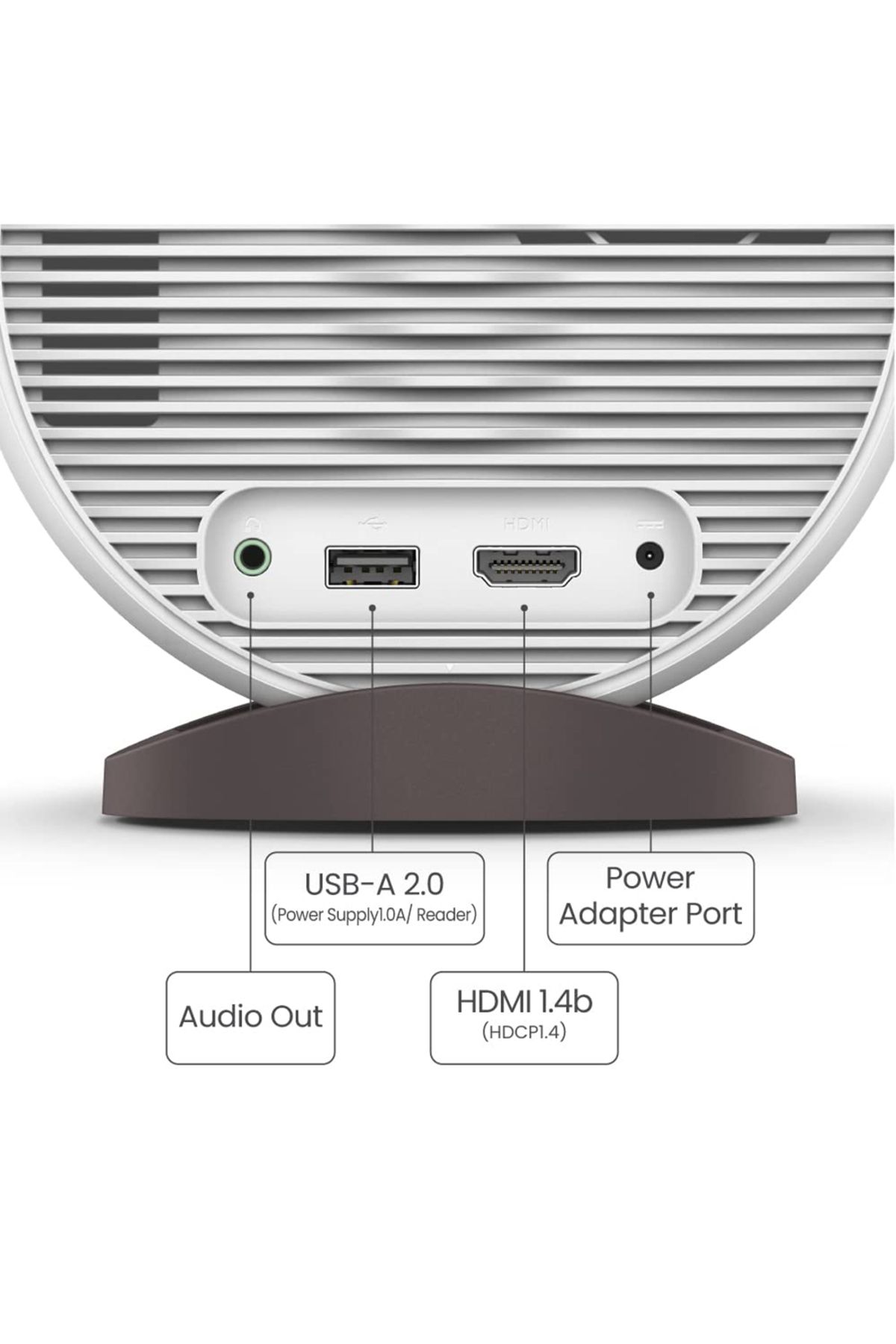 BENQ-GV11 200-Lumen WVGA DLP LED Portable Smart Projector with Free Angle White 3