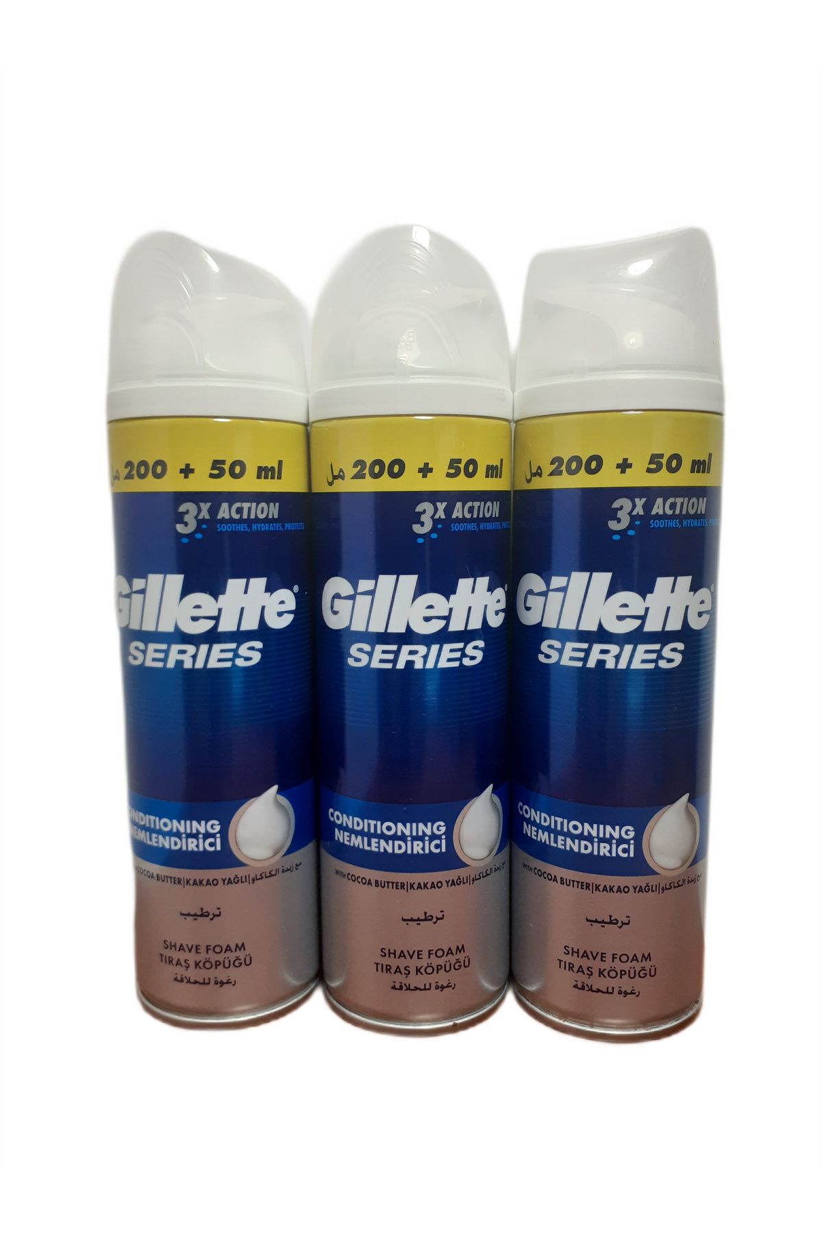 Gillette SERİES NEMLENDİRİCİ KÖPÜK 250 ML X 3 ADET