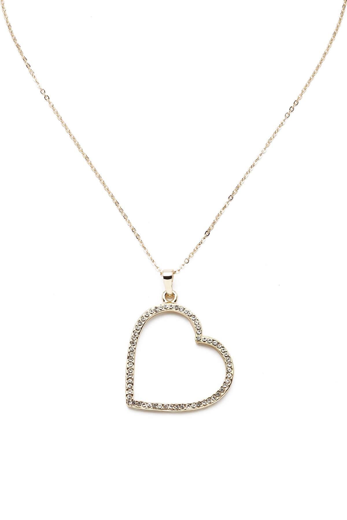 Modex-Women's Jewelled Heart Necklace UK9178 2