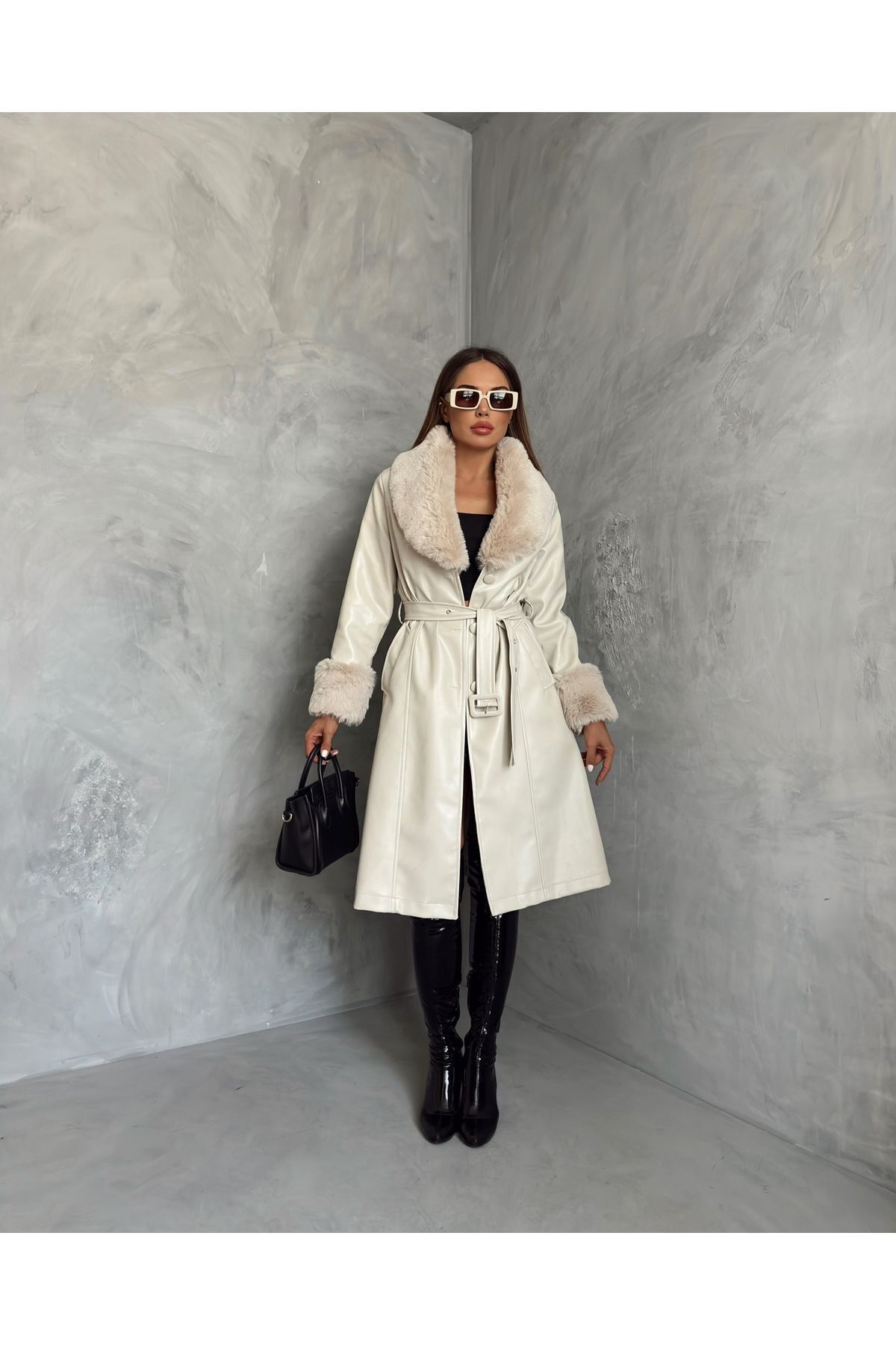 ZARİFTREND  Deri Kürklü Kaban - Görsel 7