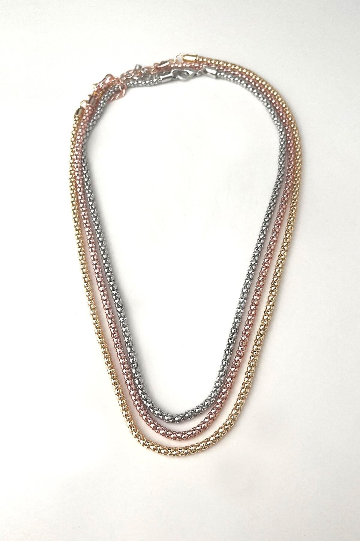 Modex-Tricolor Chain Necklace (45Cm+5Cm) 1