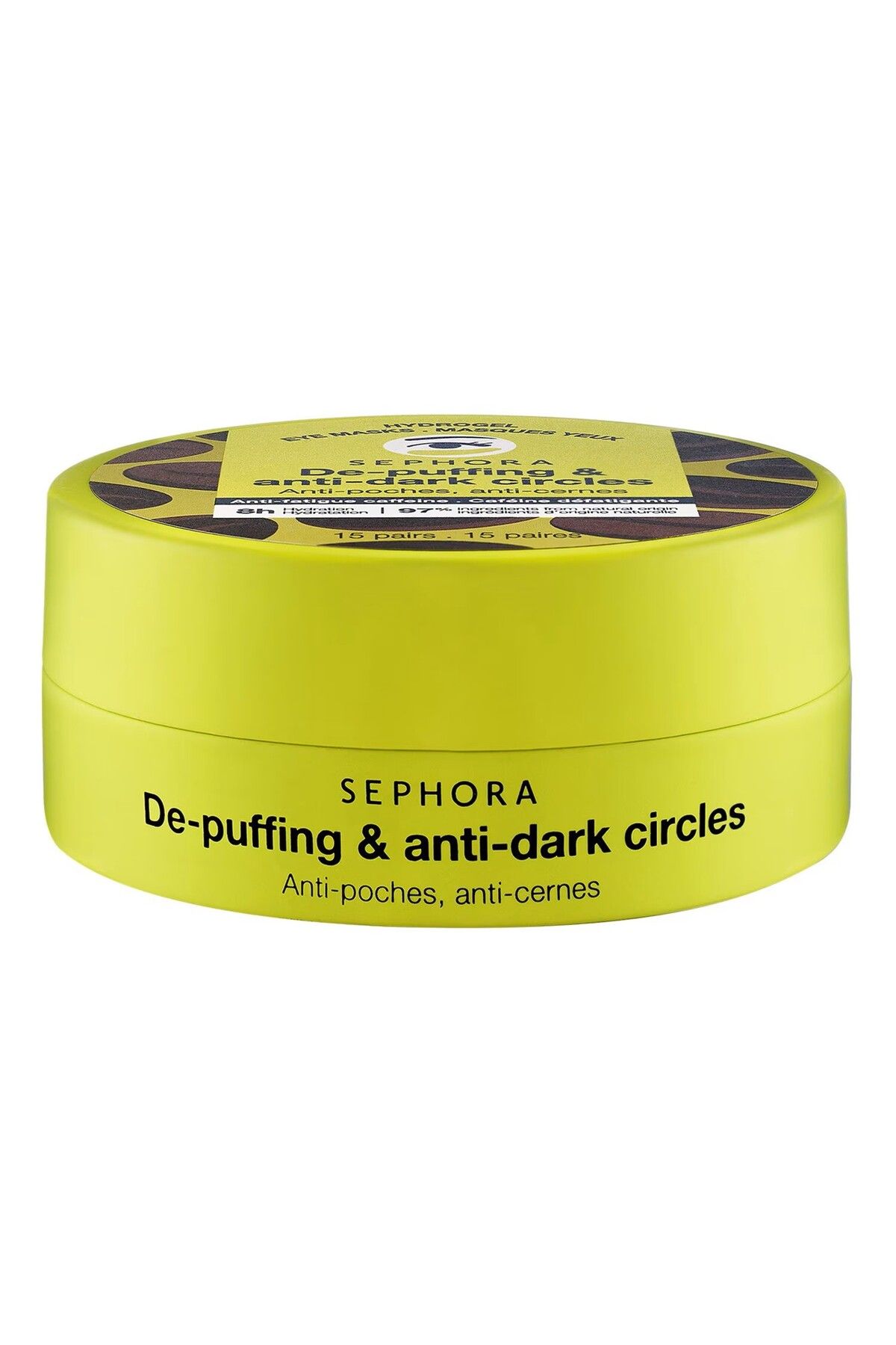 SEPHORA COLLECTION De-Puffing&Anti Dark Circles-Kafein İçerikli Şişkinlik ve Koyu Halka Karşıtı Göz Maskesi 15Çift