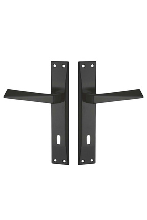 Merkezoğlu Prizma Aynalı Kapı Kolu Siyah (1 TAKIM)