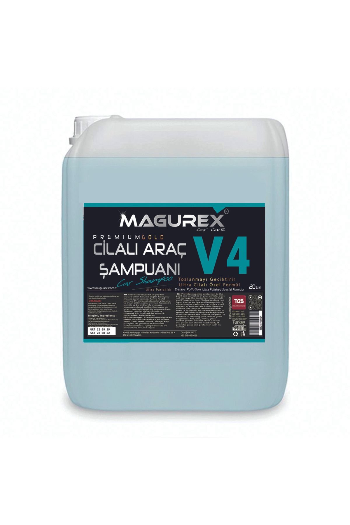 MAGUREX V4 ARAÇ ŞAMPUANI  20 L