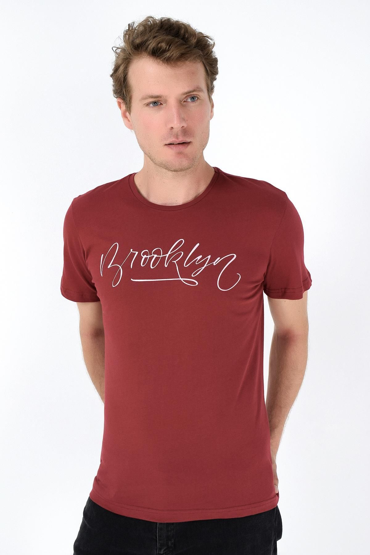Superlife-Men's Crew Neck Slim Fit Printed T-Shirt Spr 261 2