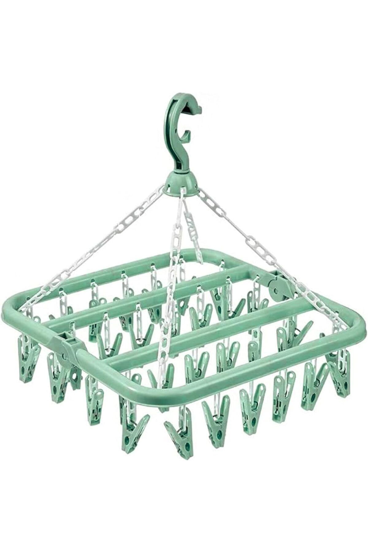 Arabest-Clothes Drying Hanger with 32 Clips, Drip Foldable Hanging Rack, Drying Rack 1