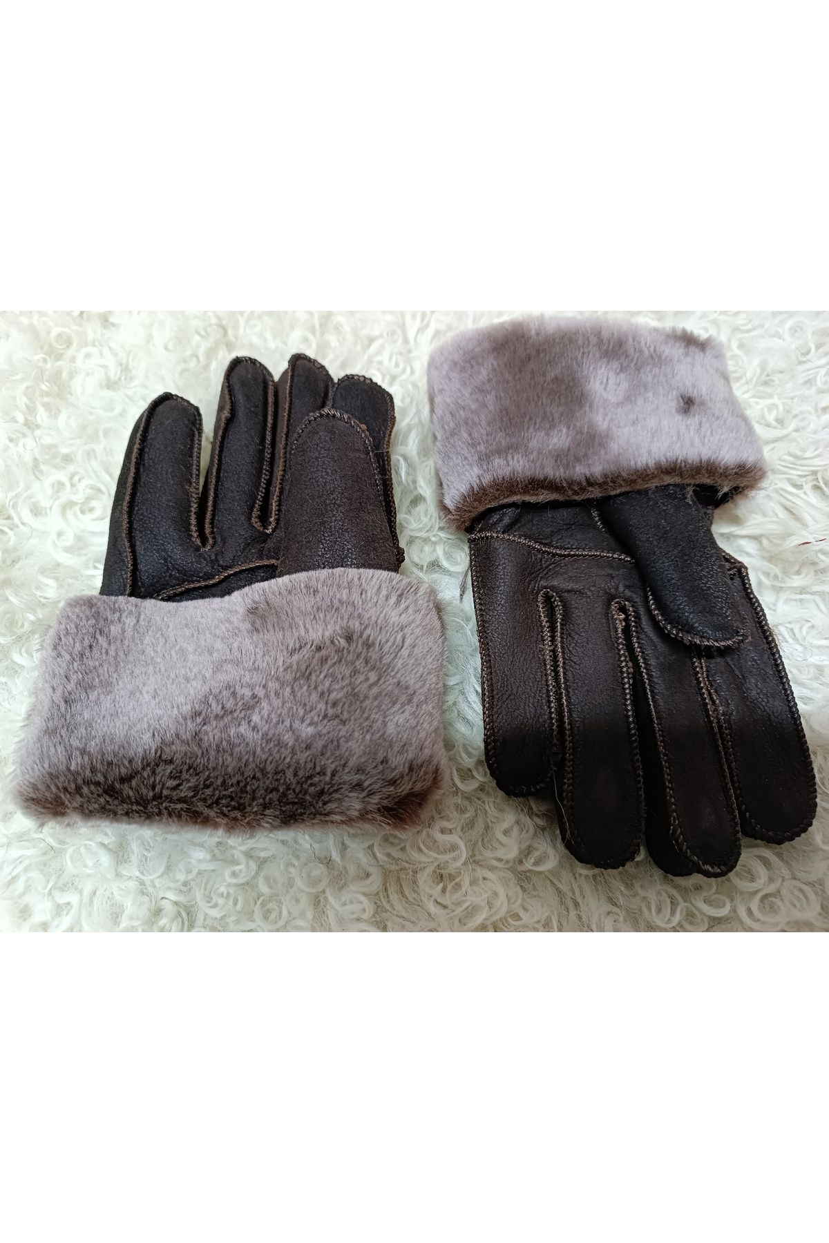 Hoaryage Unisex Complete Sheep Fur Lembskin Gloses