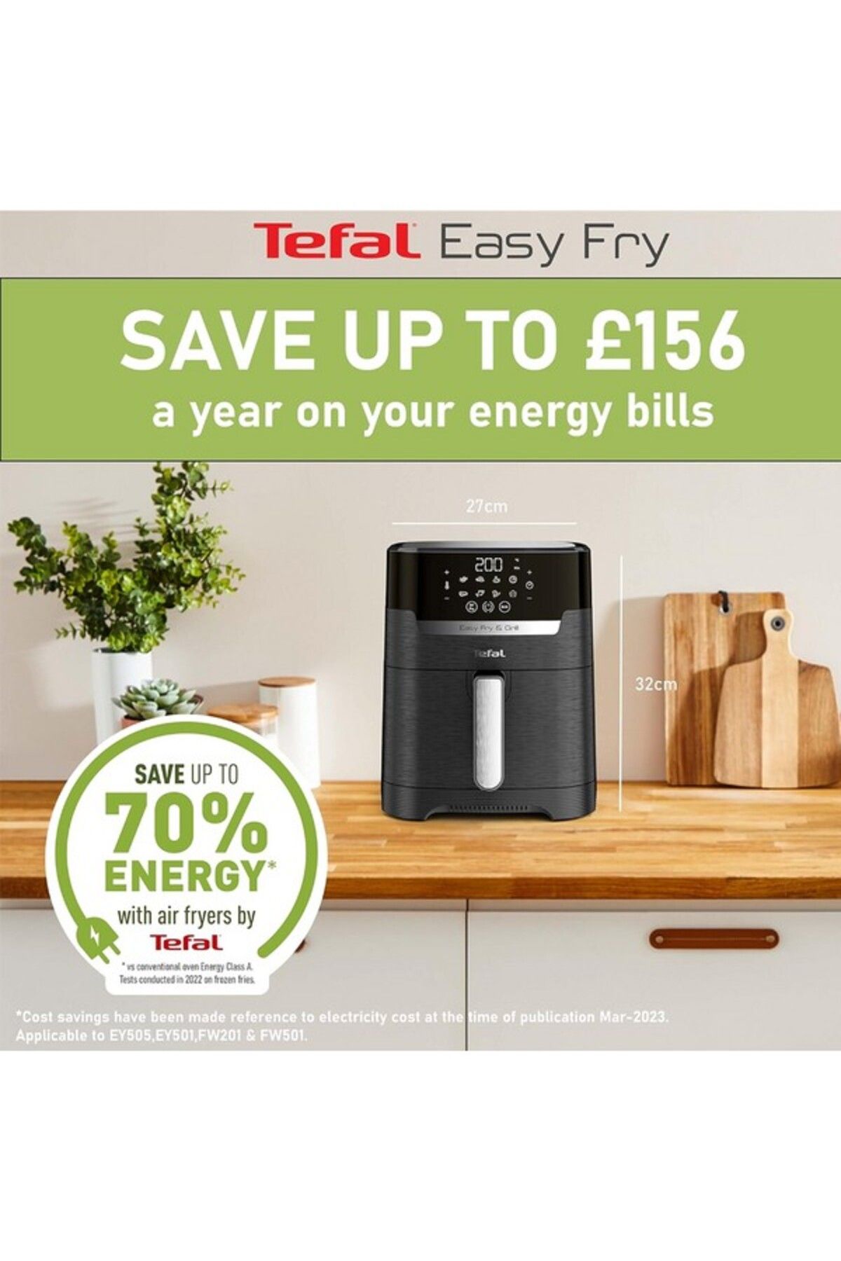 TEFAL-مقلاة هوائية رقمية وشواية سعة 4.2 لتر - ضمان لمدة عامين 3
